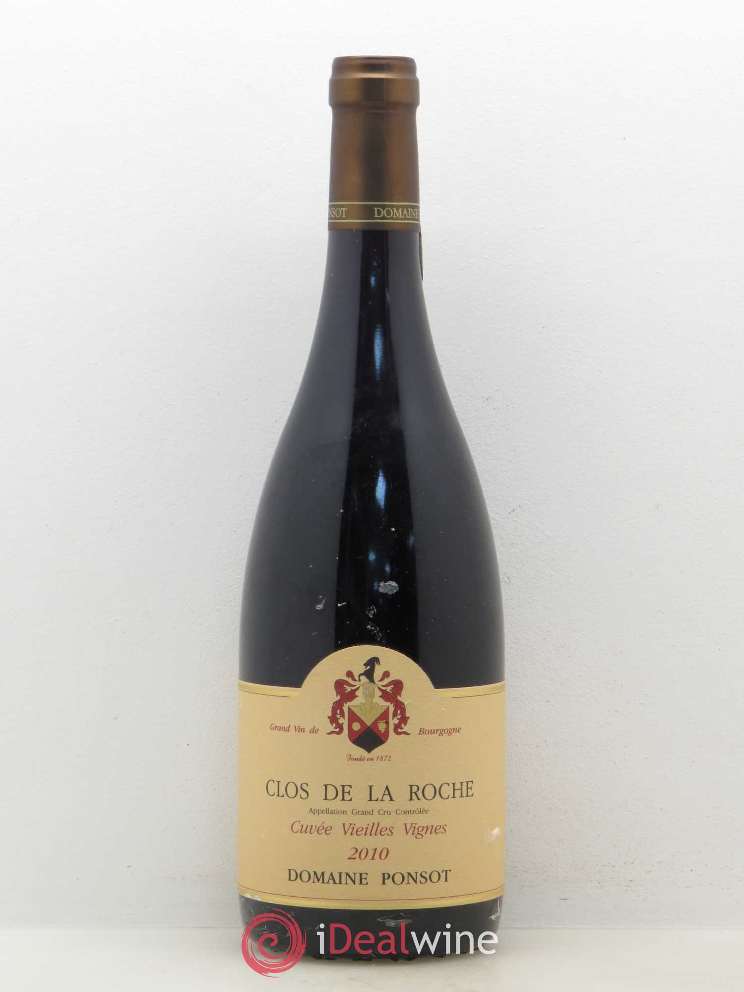 Clos de la Roche Grand Cru Vieilles Vignes Ponsot (Domaine) 2010 - Lot de 1 bouteille - 0