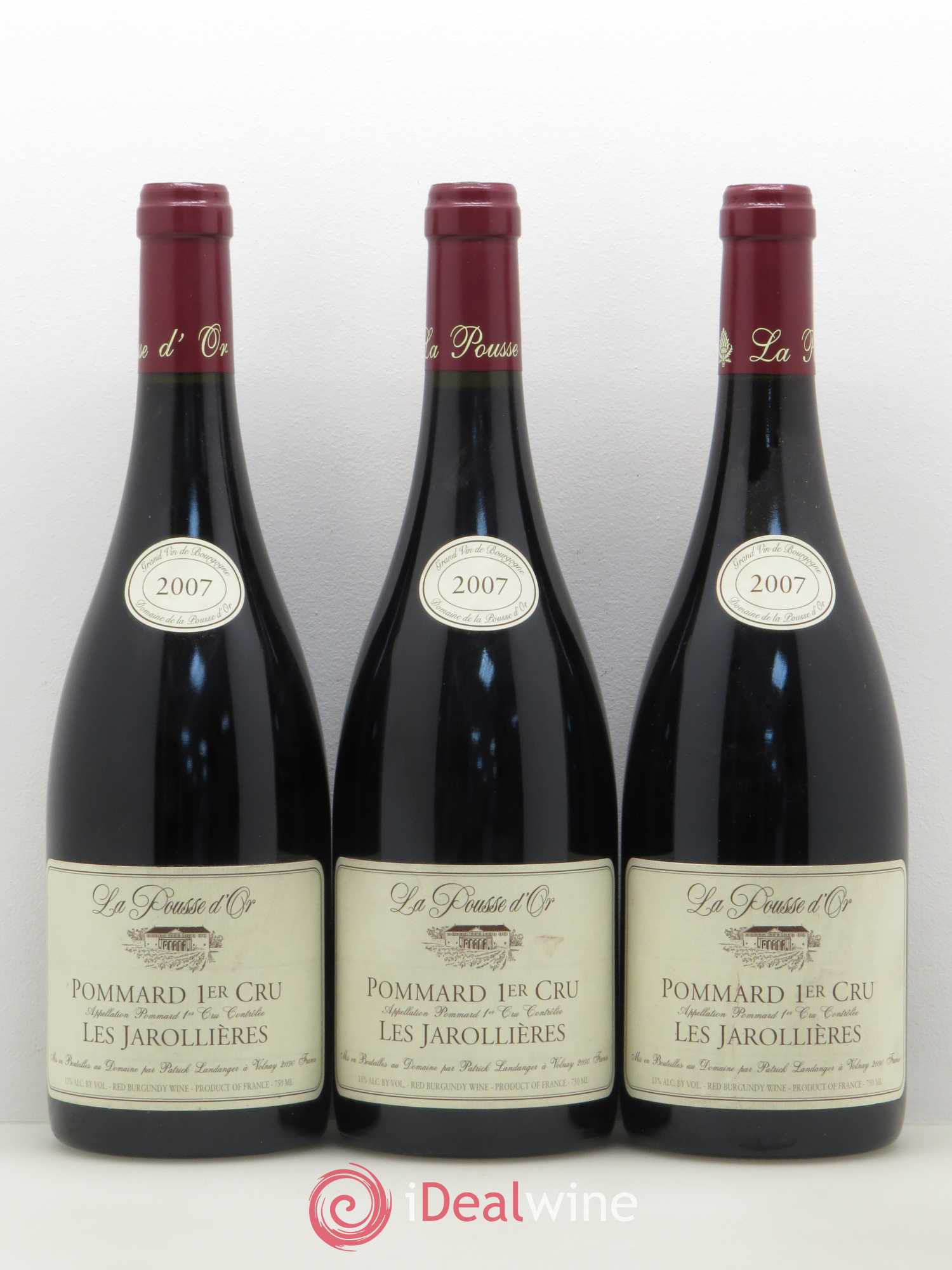 Pommard 1er Cru Les Jarollières La Pousse d'Or (Domaine de) 2007 - Lot de 3 bouteilles - 0