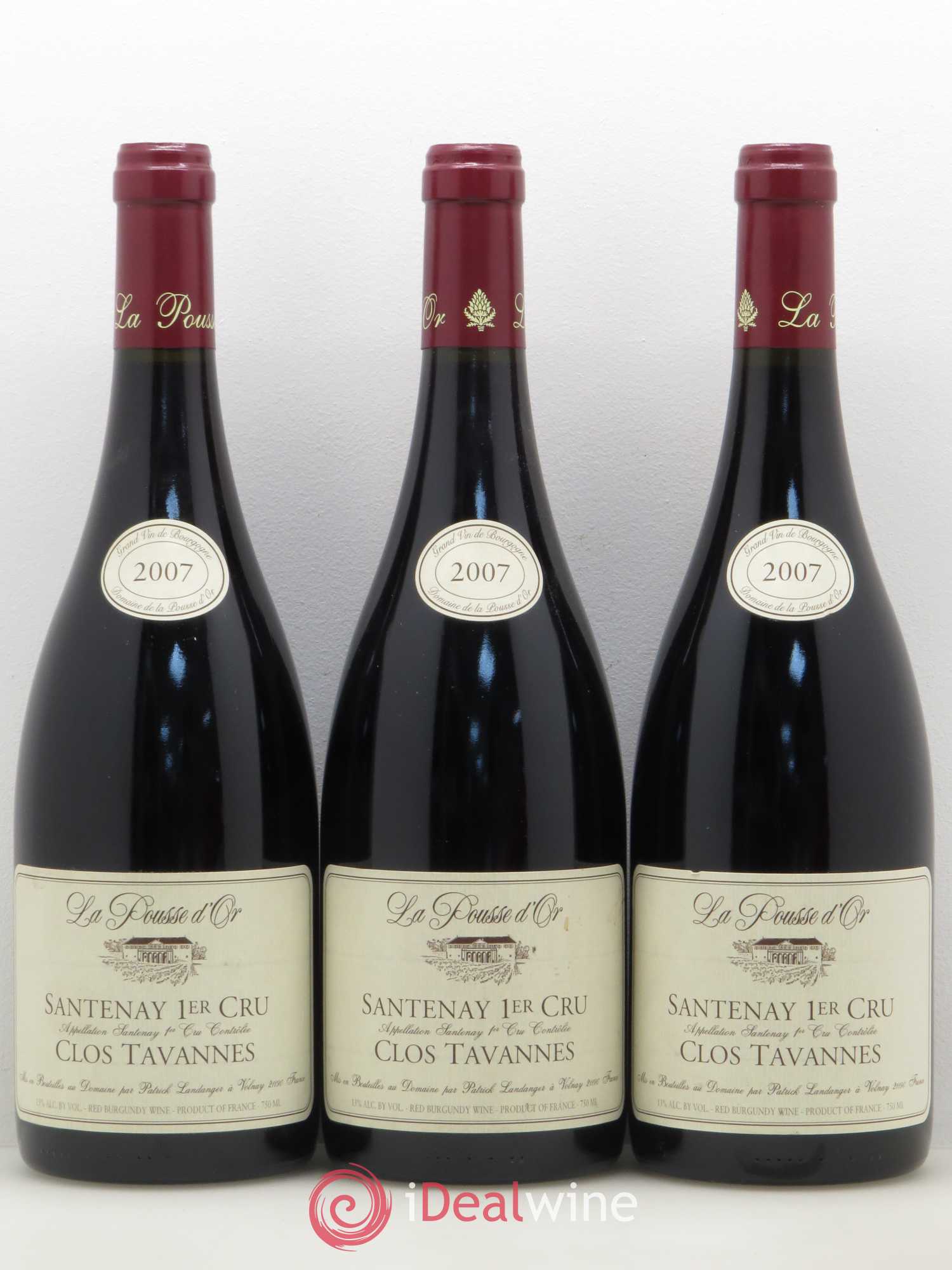 Santenay 1er Cru Clos Tavannes La Pousse d'Or (Domaine de) 2007 - Lot de 3 bouteilles - 0