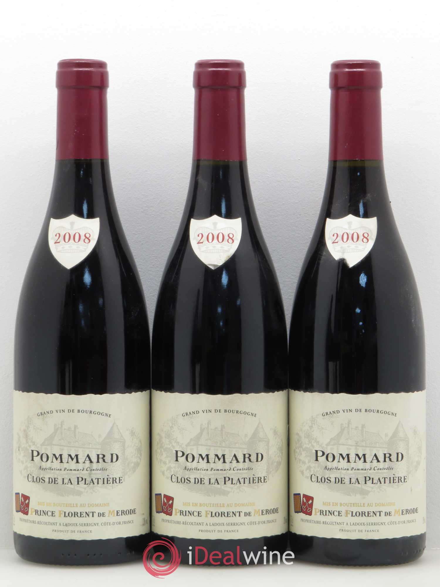 Pommard Clos de La Platiere Prince Florent de Merode 2008 - Posten von 5 Flaschen - 1