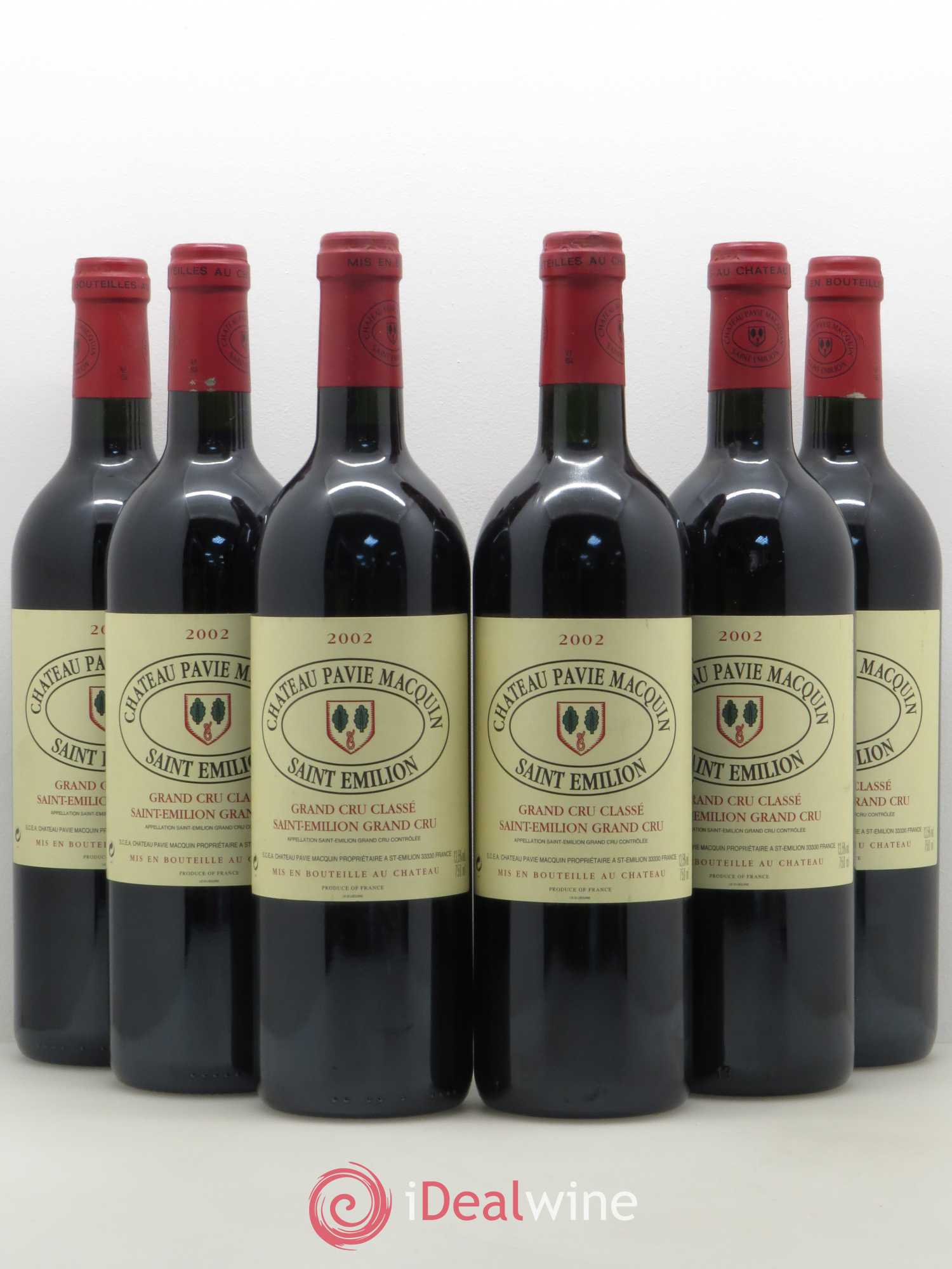 Château Pavie Macquin 1er Grand Cru Classé B 2002 - Lot de 6 bouteilles - 0