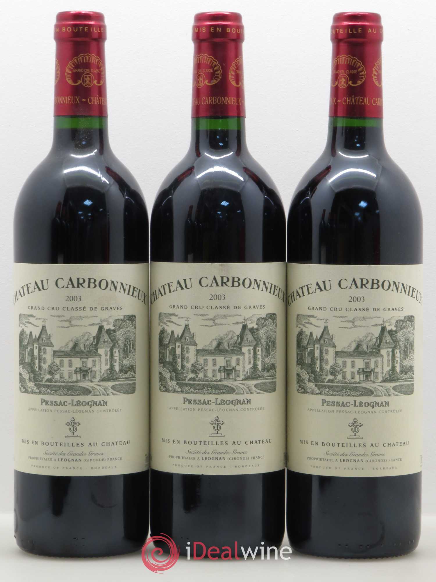 Château Carbonnieux Cru Classé de Graves 2003 - Lot de 6 bouteilles - 1