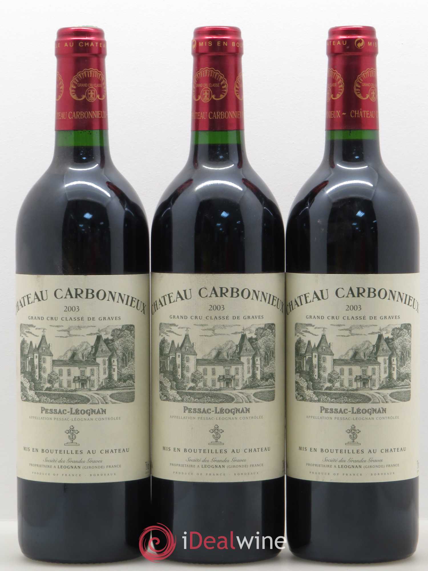 Château Carbonnieux Cru Classé de Graves 2003 - Lot de 6 bouteilles - 2