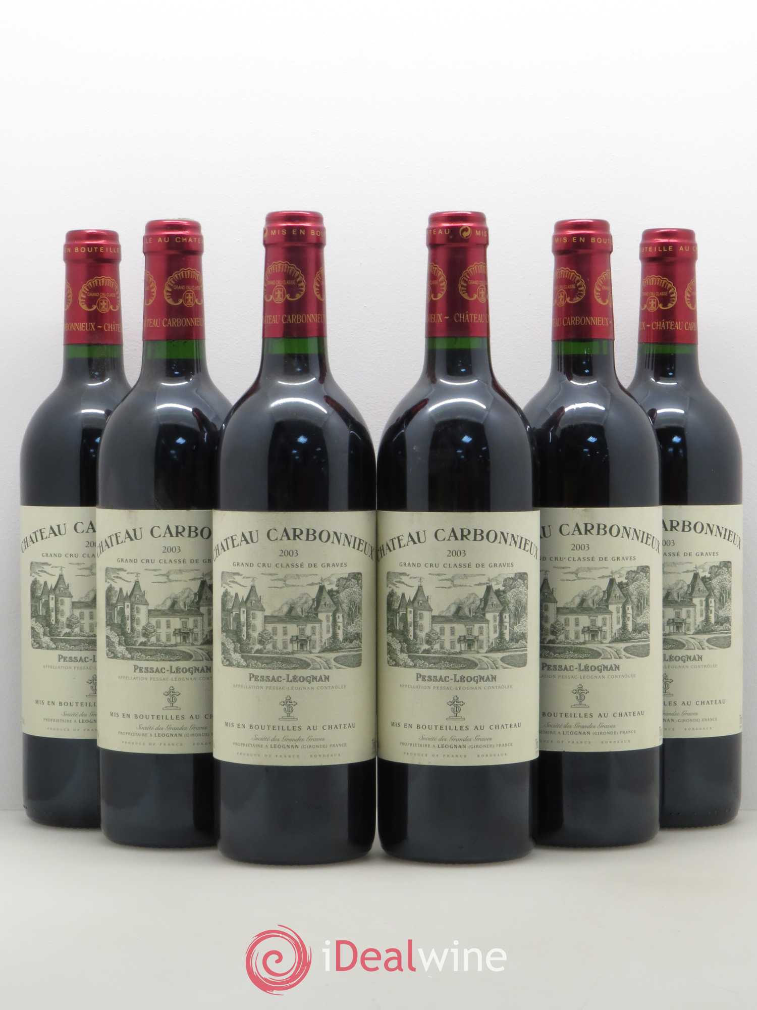 Château Carbonnieux Cru Classé de Graves 2003 - Lot de 6 bouteilles - 0