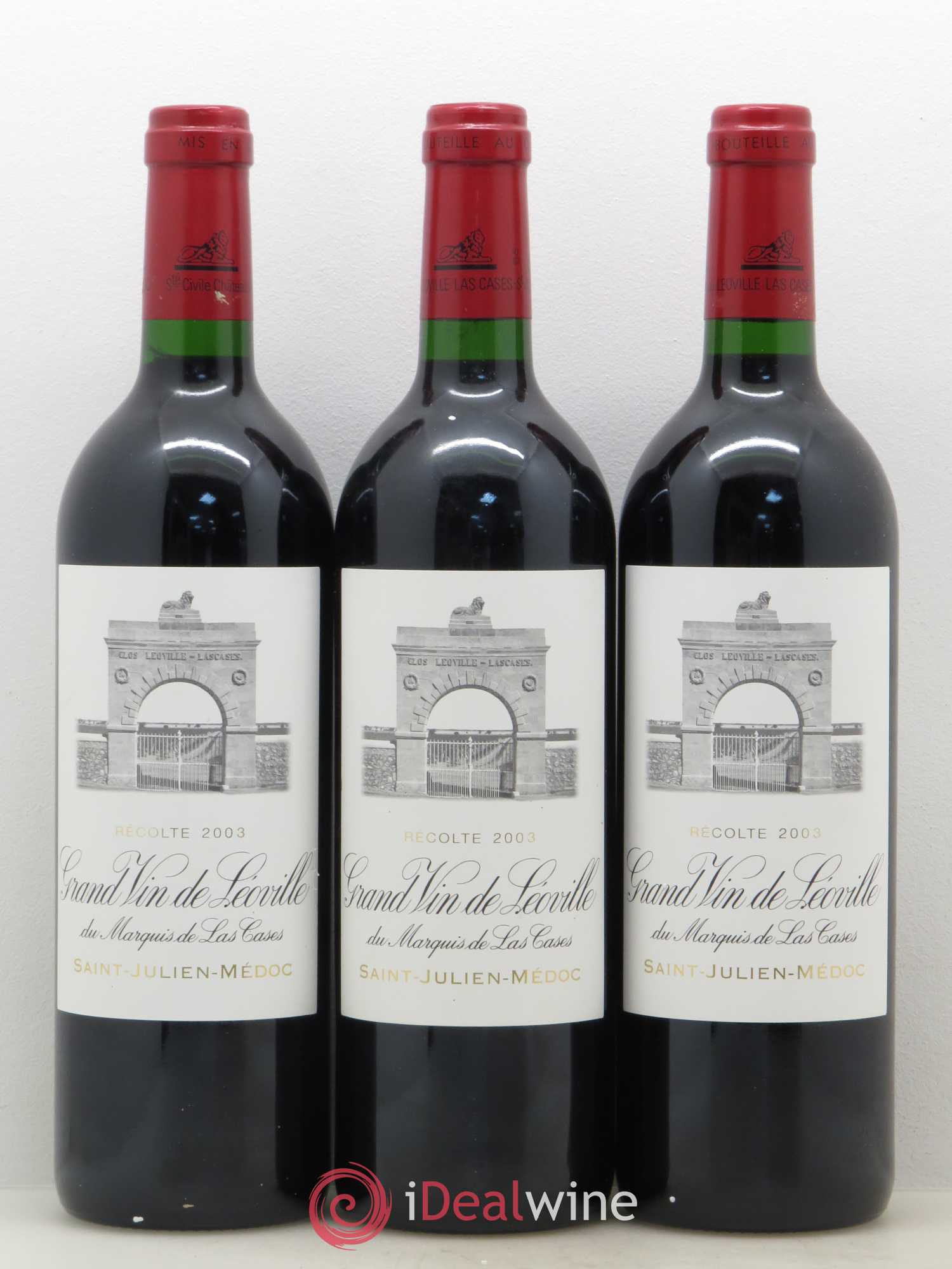 Château Léoville Las Cases 2ème Grand Cru Classé 2003 - Lot de 3 bouteilles - 0