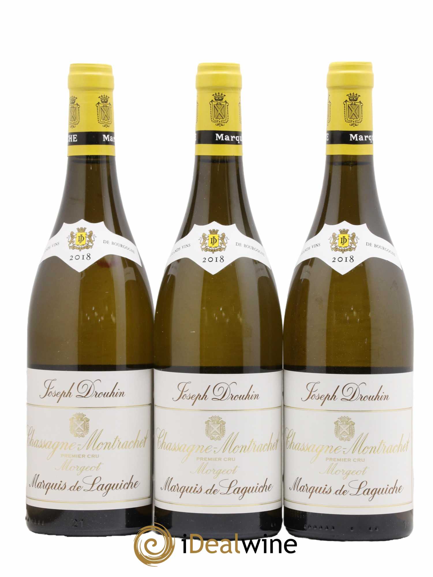 Chassagne-Montrachet 1er Cru Morgeot - Marquis de Laguiche Joseph Drouhin 2018 - Lot de 3 bouteilles - 0