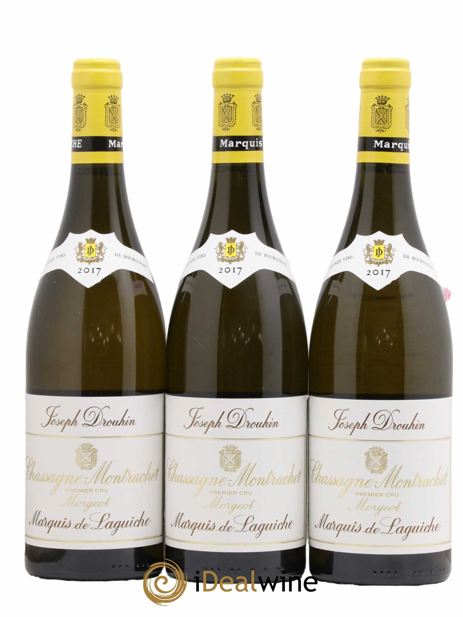 Chassagne-Montrachet 1er Cru Morgeot - Marquis de Laguiche Joseph Drouhin 2017 - Lot de 3 bouteilles - 0