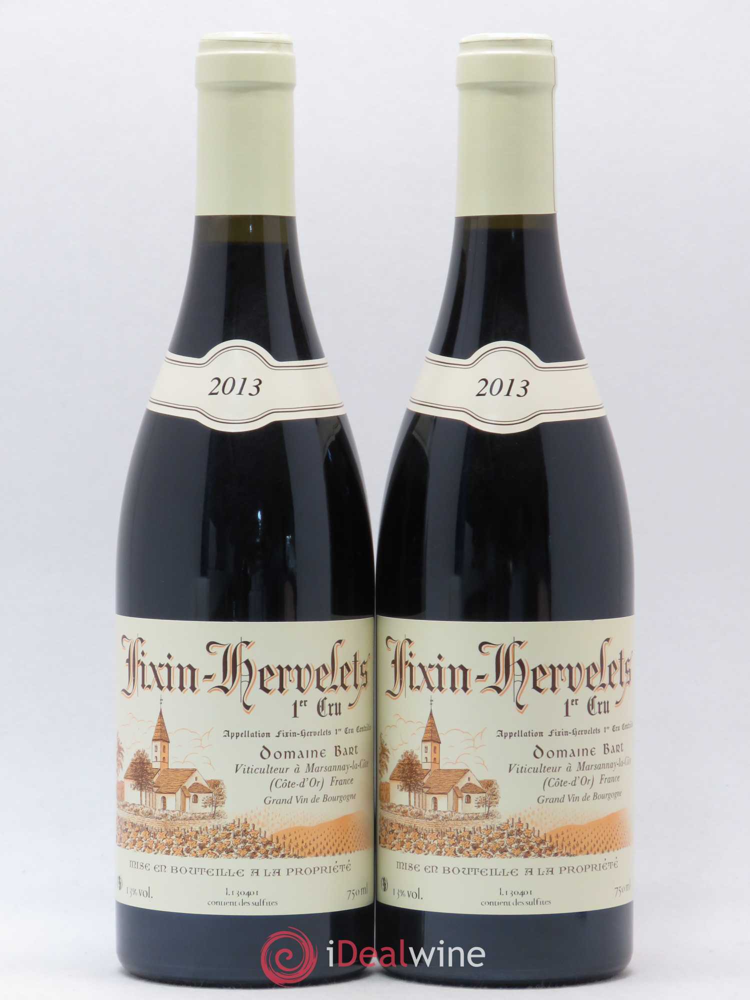 Fixin 1er Cru Les Hervelets Domaine Bart 2013 - Posten von 2 Flaschen - 0