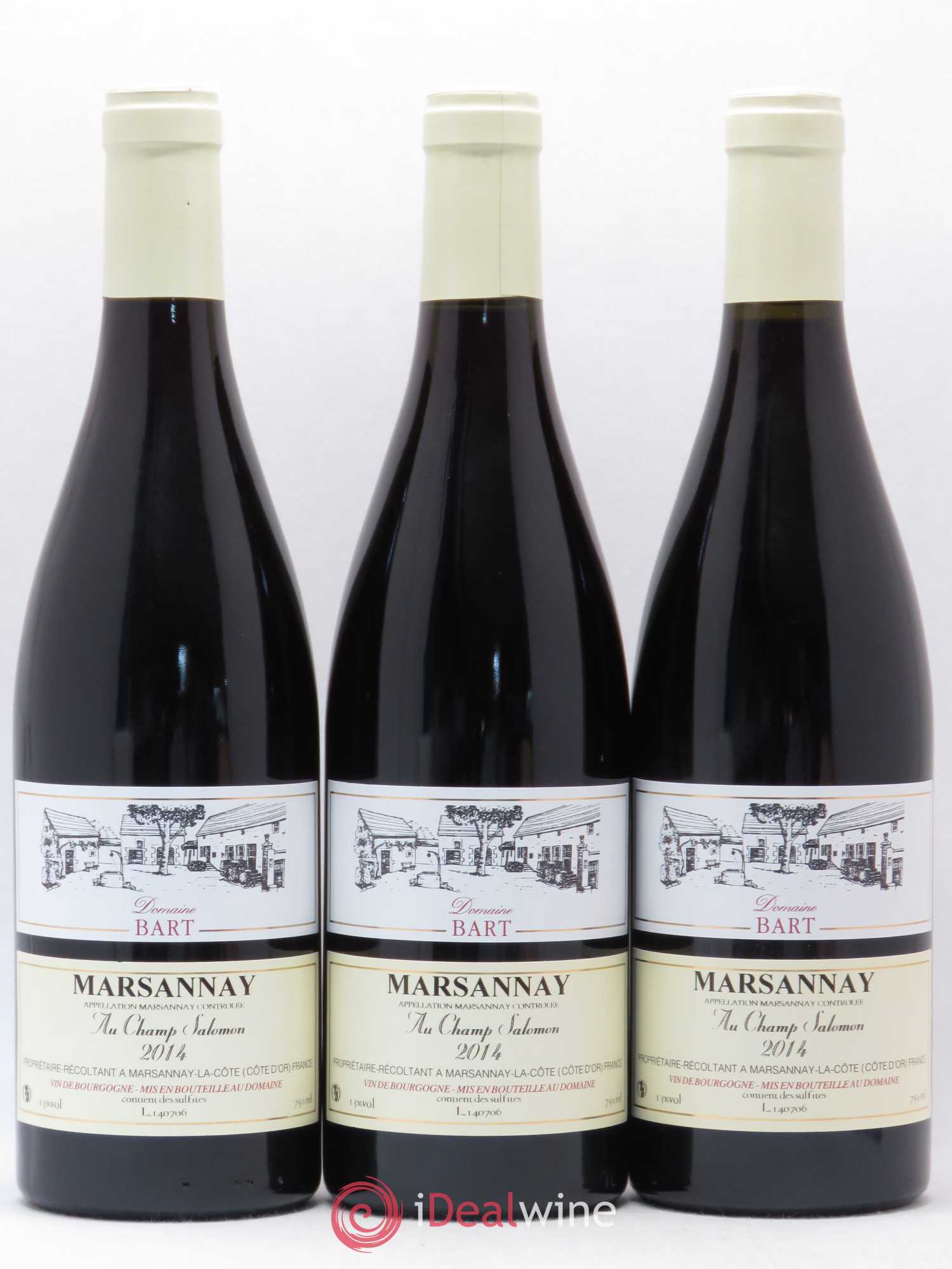 Marsannay Au Champ Salomon Bart (Domaine) 2014 - Lot de 3 bouteilles - 0