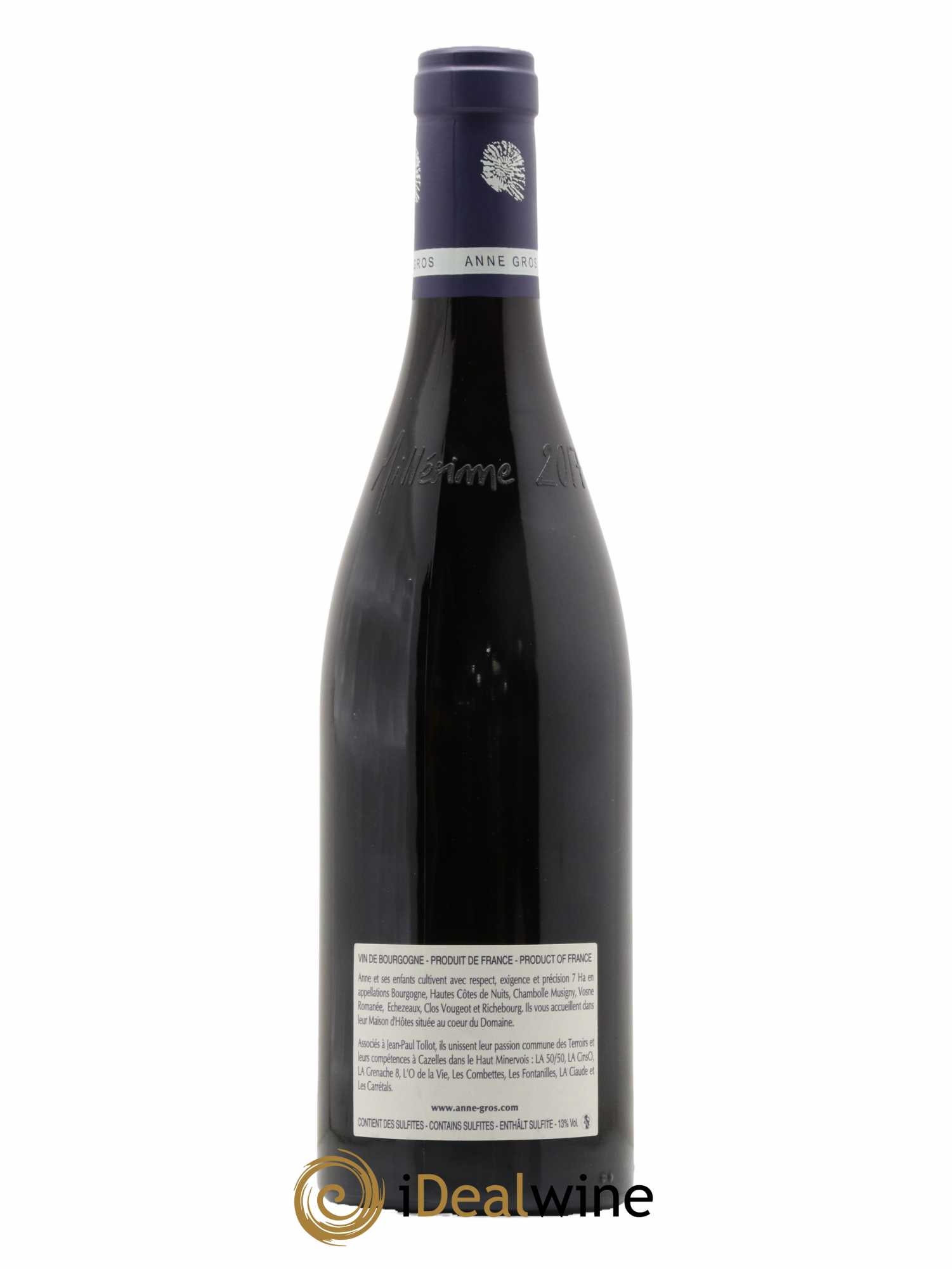 Clos de Vougeot Grand Cru Le Grand Maupertui Anne Gros 2017 - Lot de 1 bouteille - 1
