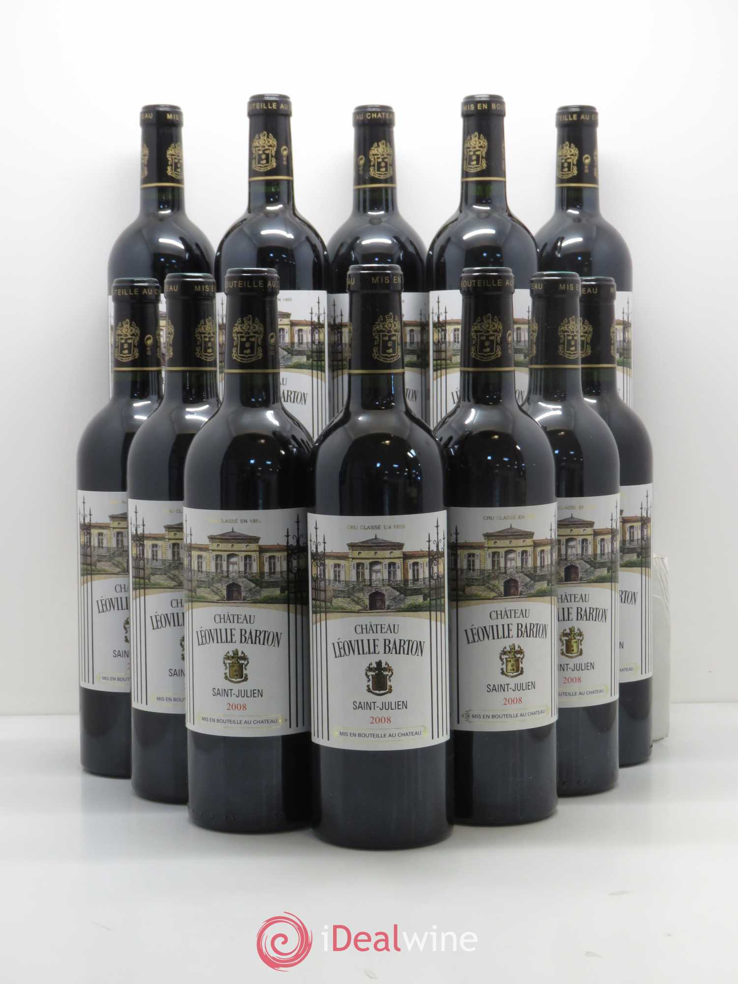 Château Léoville Barton 2ème Grand Cru Classé 2008 - Lot de 12 bouteilles - 0