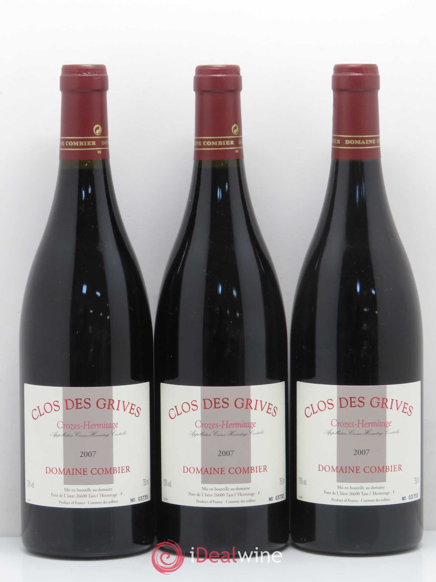 Crozes-Hermitage Clos des Grives Combier 2007 - Posten von 12 Flaschen - 1