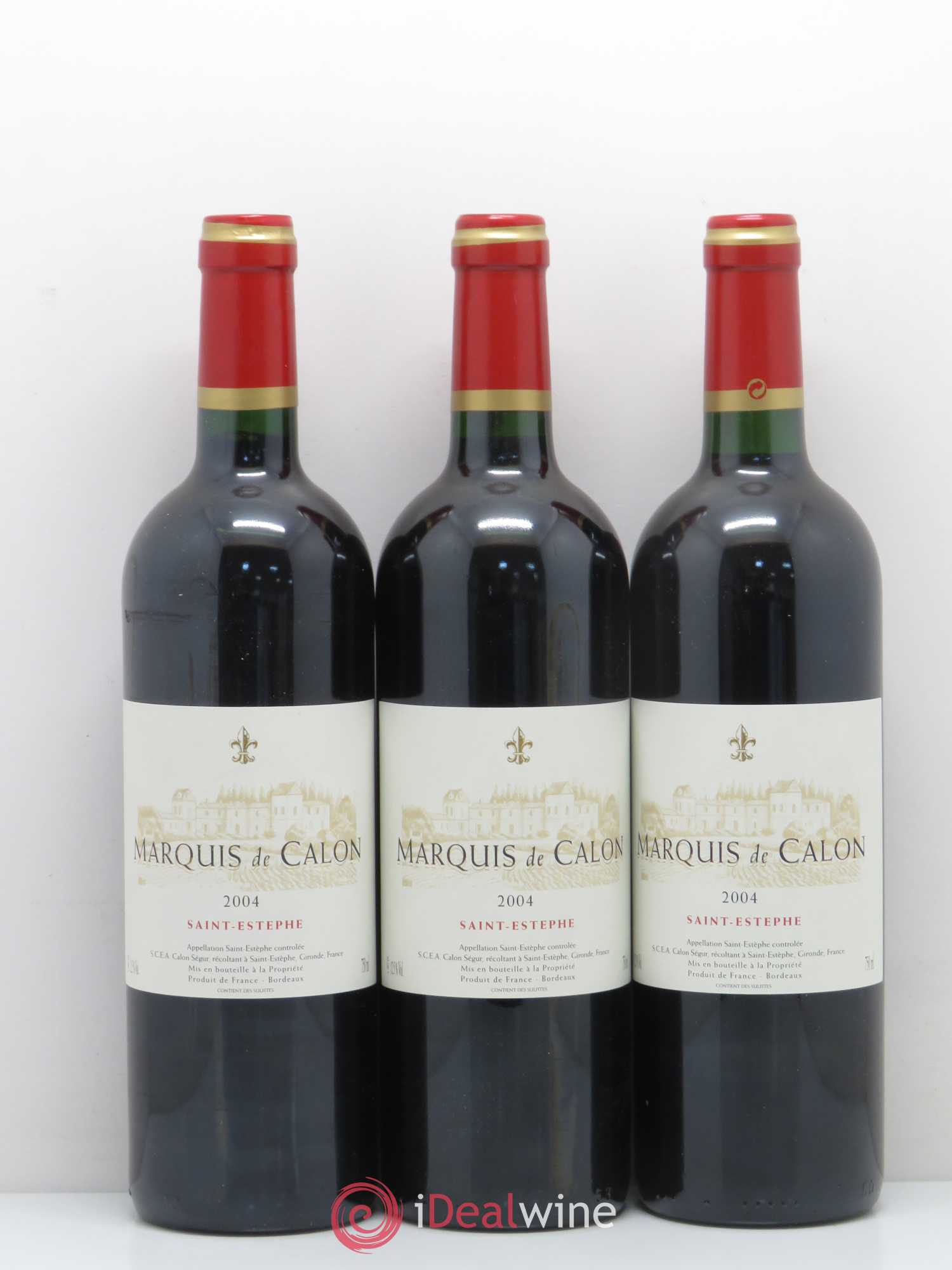 Château Saint-Estèphe Marquis de Calon (sans prix de réserve) 2004 - Posten von 12 Flaschen - 1