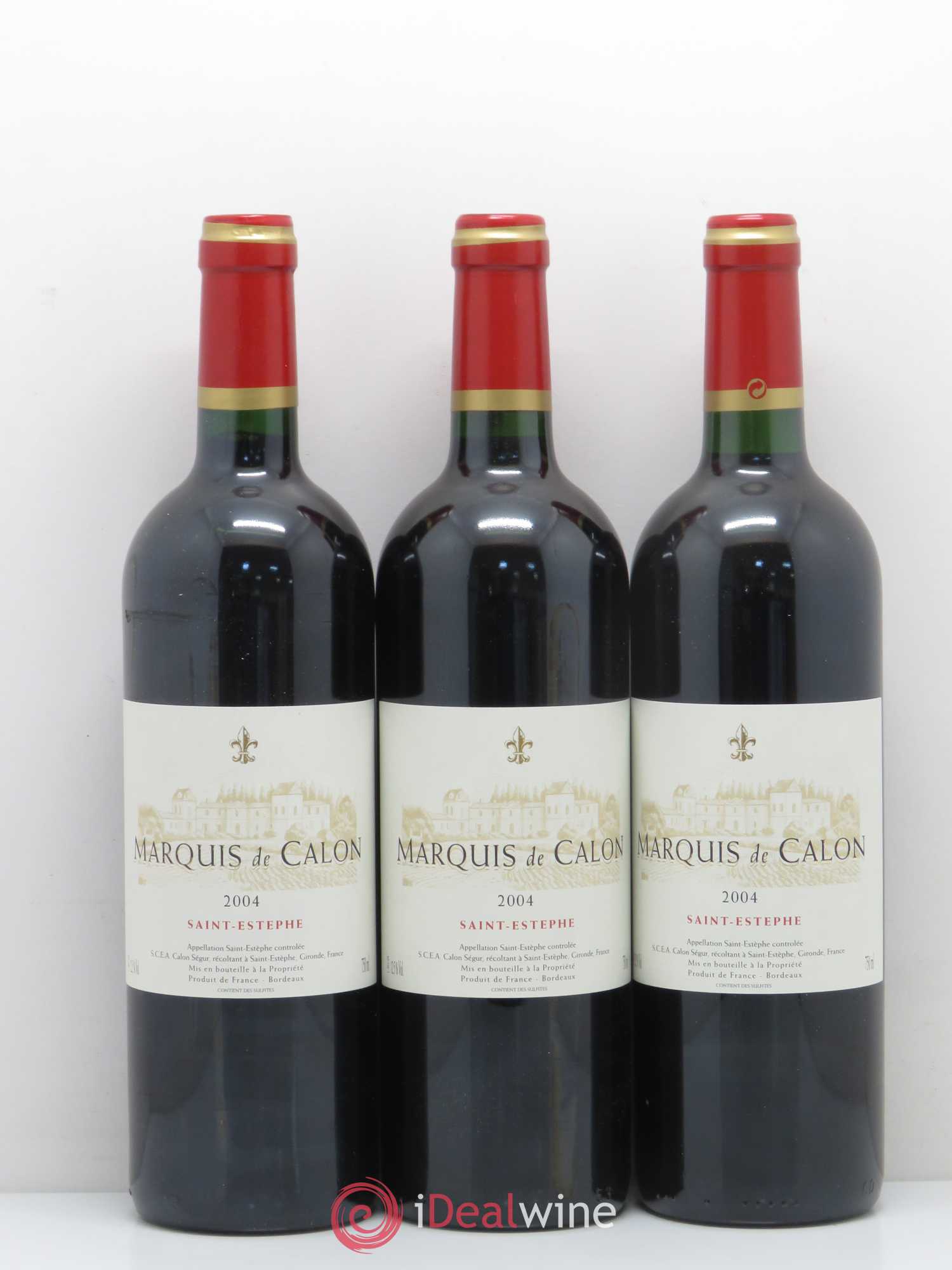 Château Saint-Estèphe Marquis de Calon (sans prix de réserve) 2004 - Posten von 12 Flaschen - 2