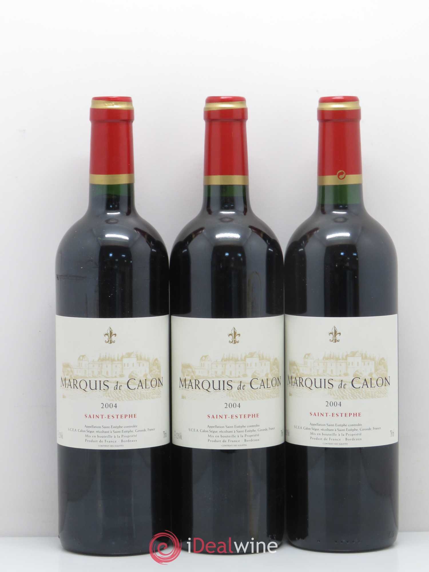 Château Saint-Estèphe Marquis de Calon (sans prix de réserve) 2004 - Posten von 12 Flaschen - 3