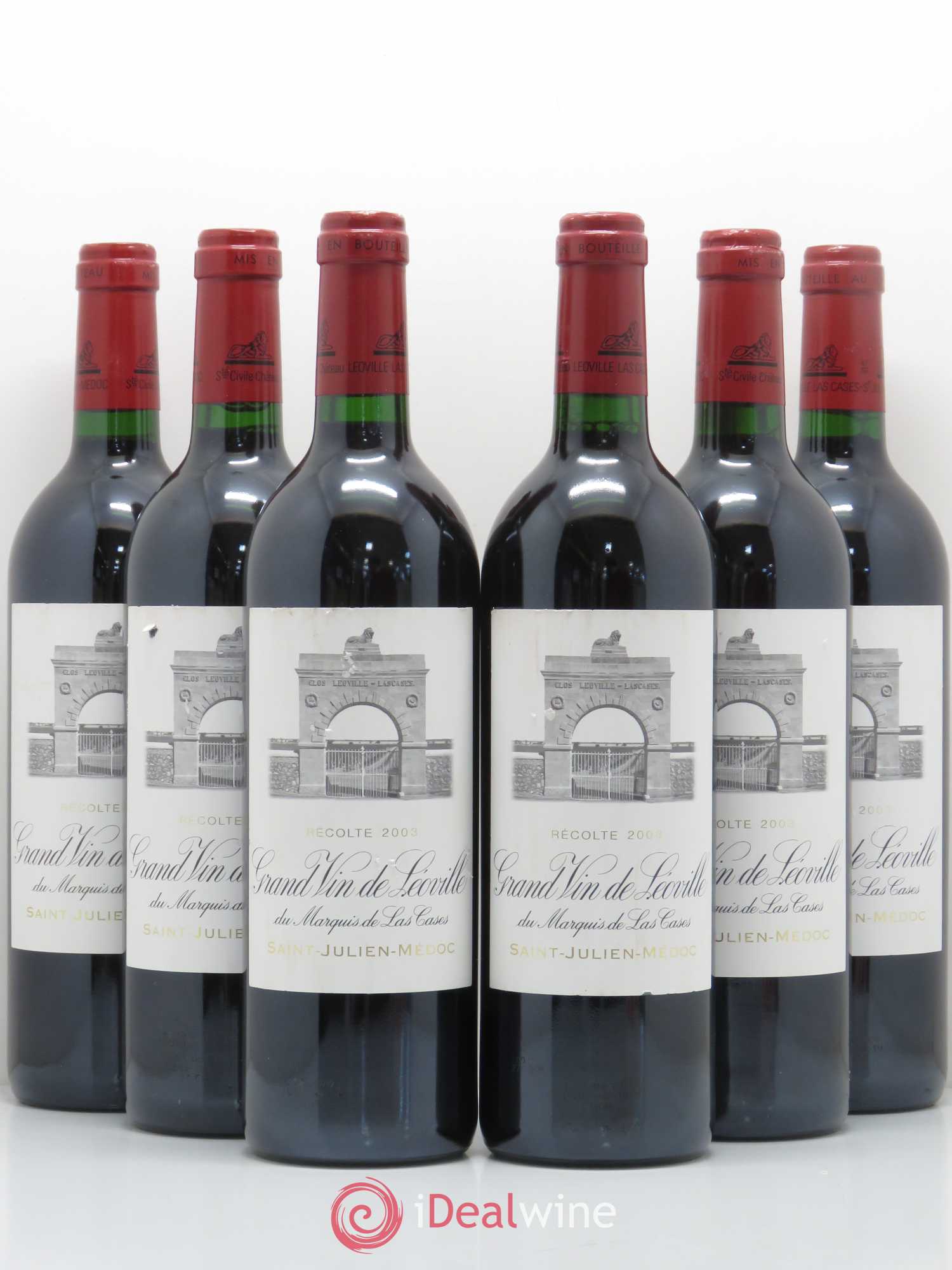 Château Léoville Las Cases 2ème Grand Cru Classé 2003 - Lot de 6 bouteilles - 0