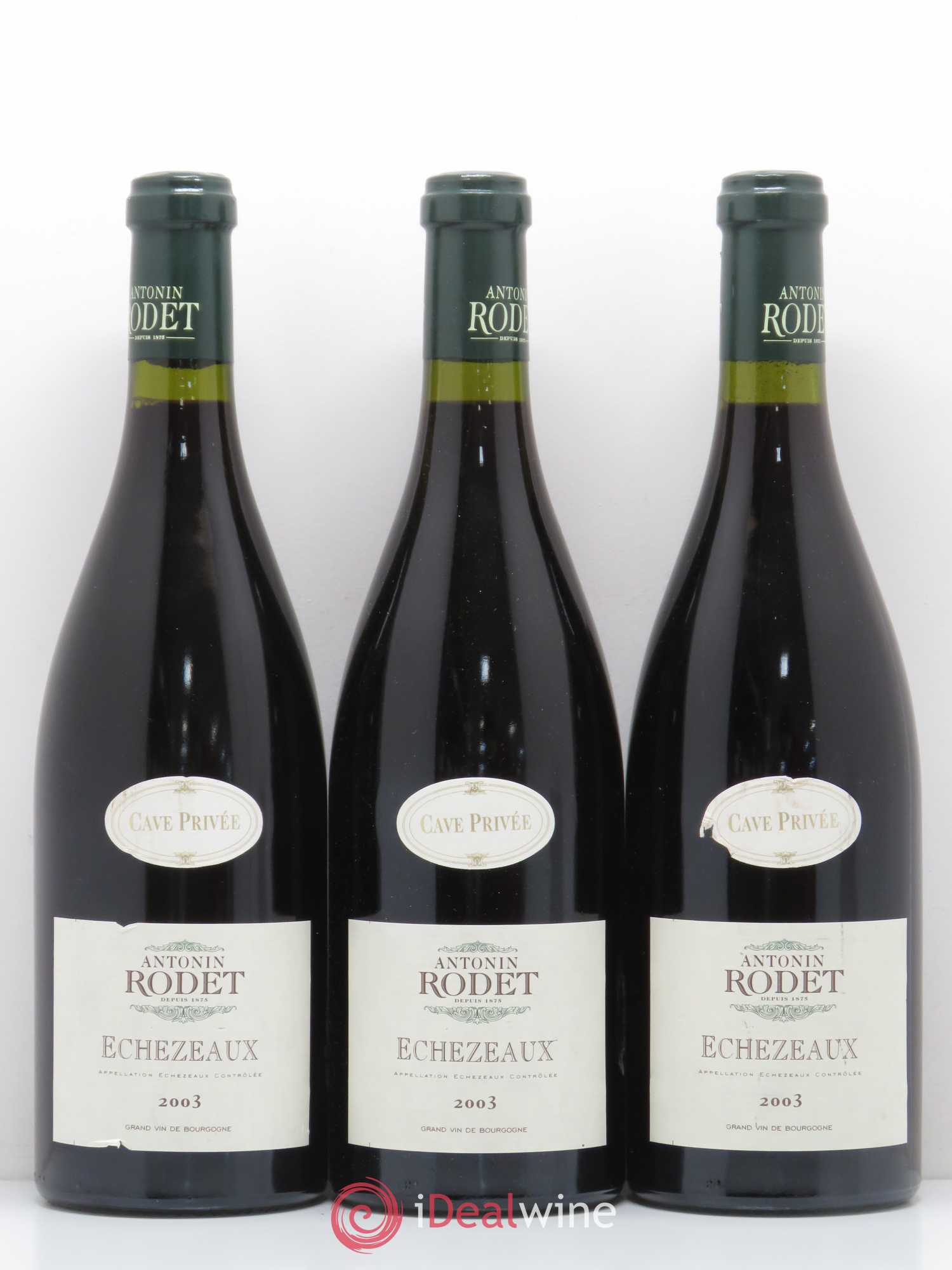 Echezeaux Grand Cru Antonin Rodet 2003 - Lot de 3 bouteilles - 0