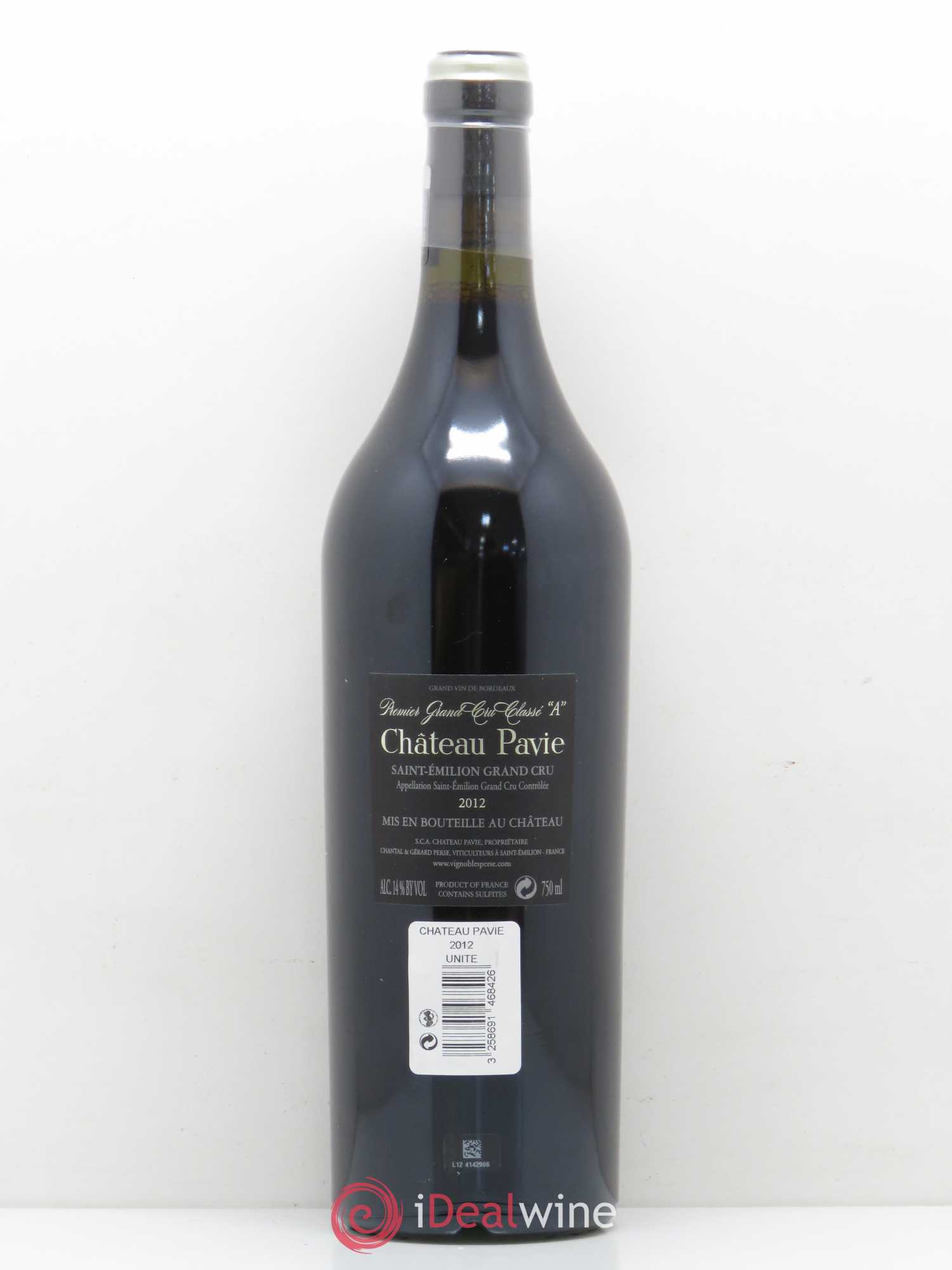 Château Pavie 1er Grand Cru Classé A 2012 - Lot de 1 bouteille - 1