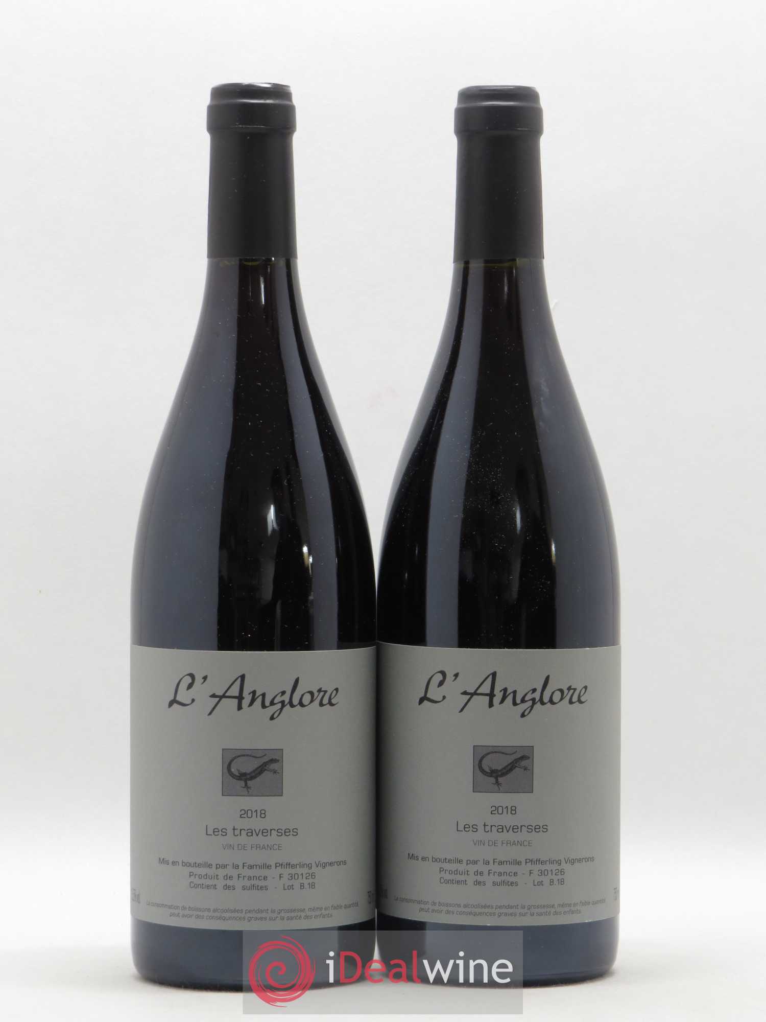 Vin de France Les Traverses L'Anglore 2018 - Lot de 2 bouteilles - 0
