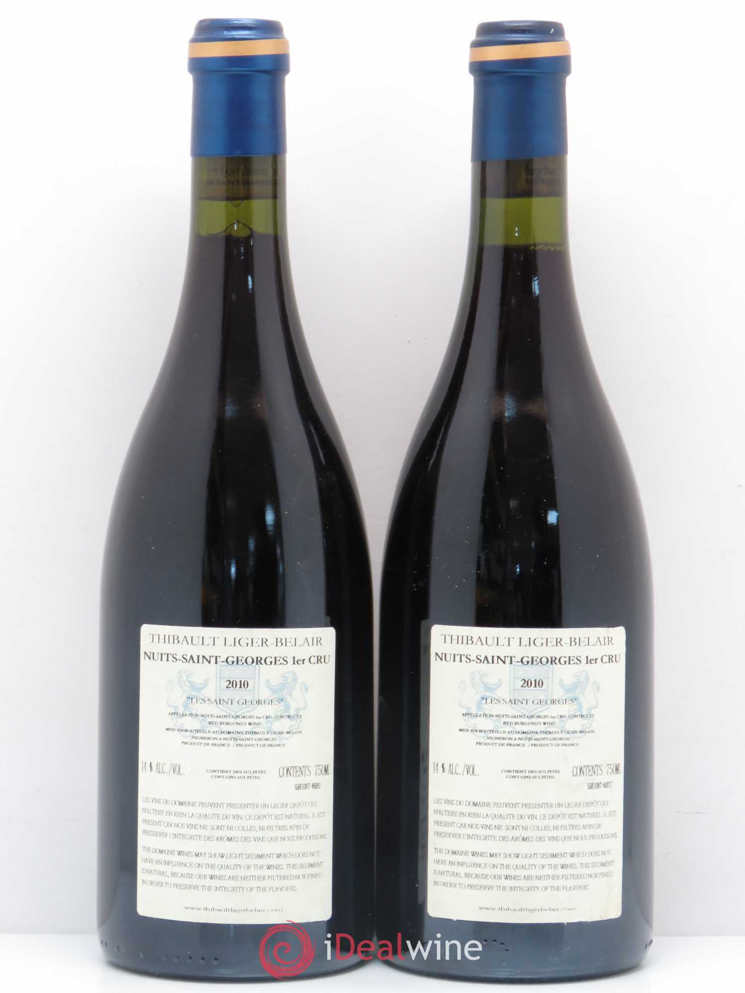 Nuits-Saint-Georges 1er Cru Les Saint-Georges Thibault Liger-Belair 2010 - Lot de 2 bouteilles - 1