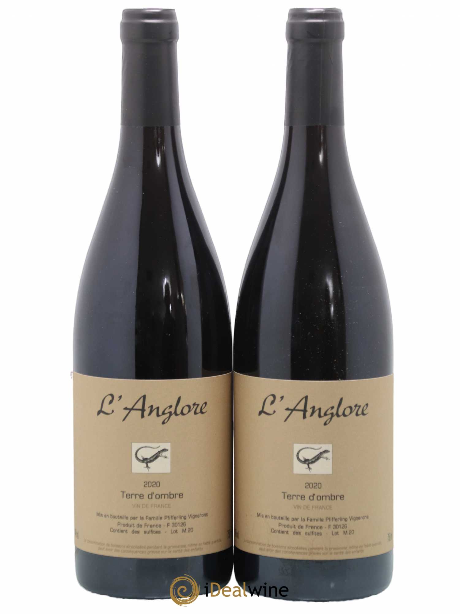Vin de France Terre d'Ombre L'Anglore 2020 - Lot de 2 bouteilles - 0