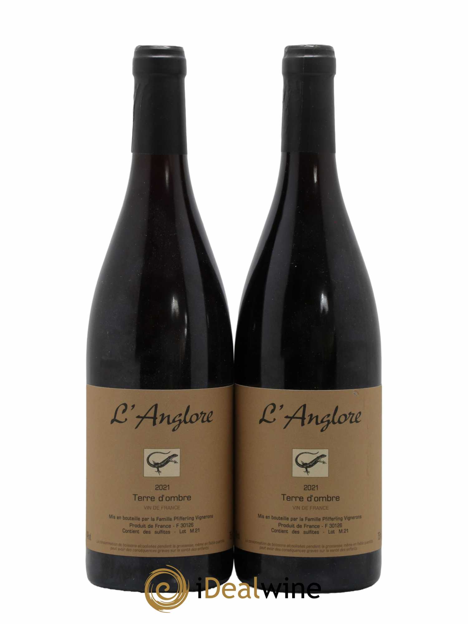 Vin de France Terre d'Ombre L'Anglore 2021 - Lot de 2 bouteilles - 0