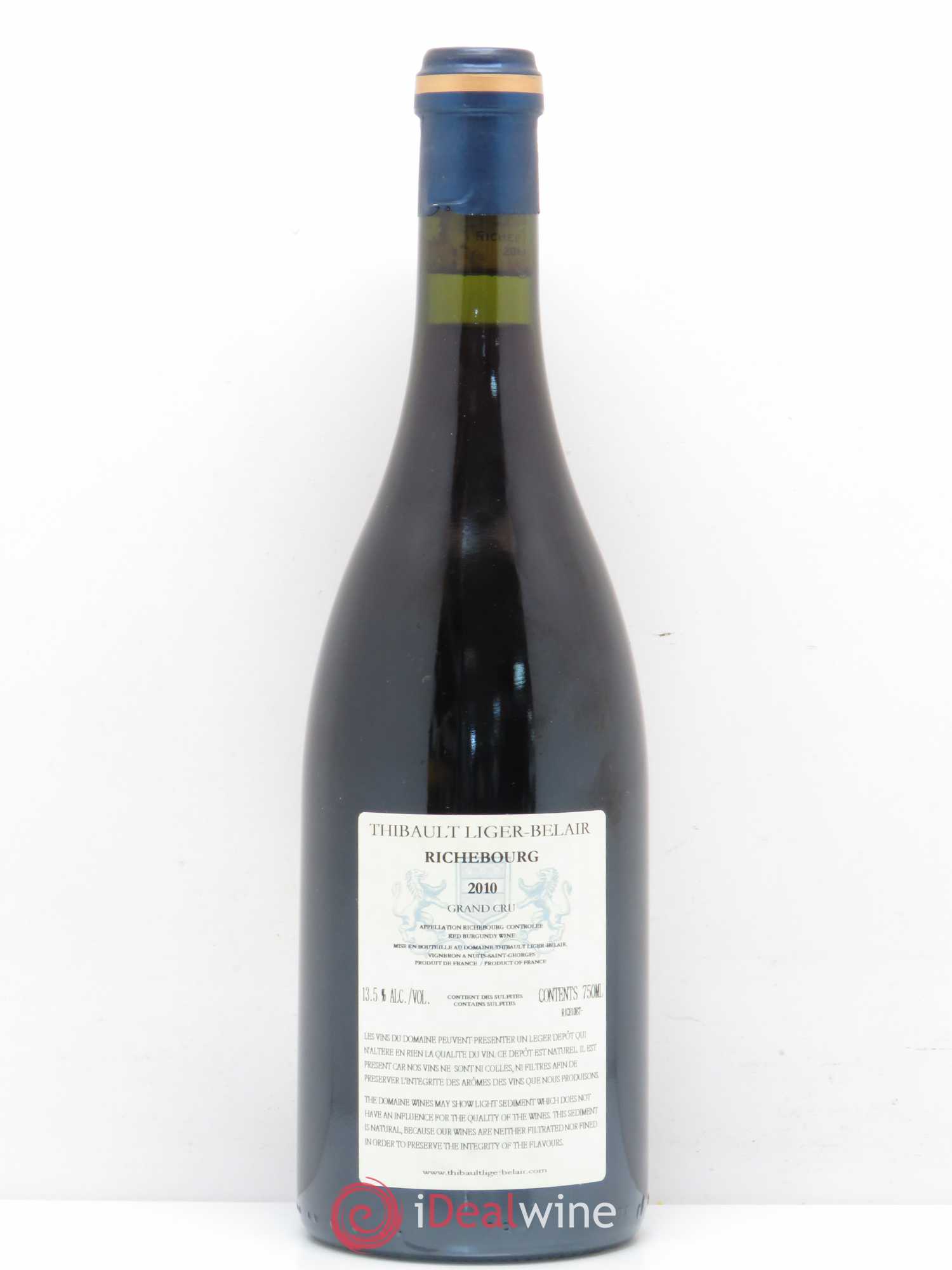 Richebourg Grand Cru Thibault Liger-Belair (sans prix de réserve) 2010 - Lot de 1 bouteille - 1