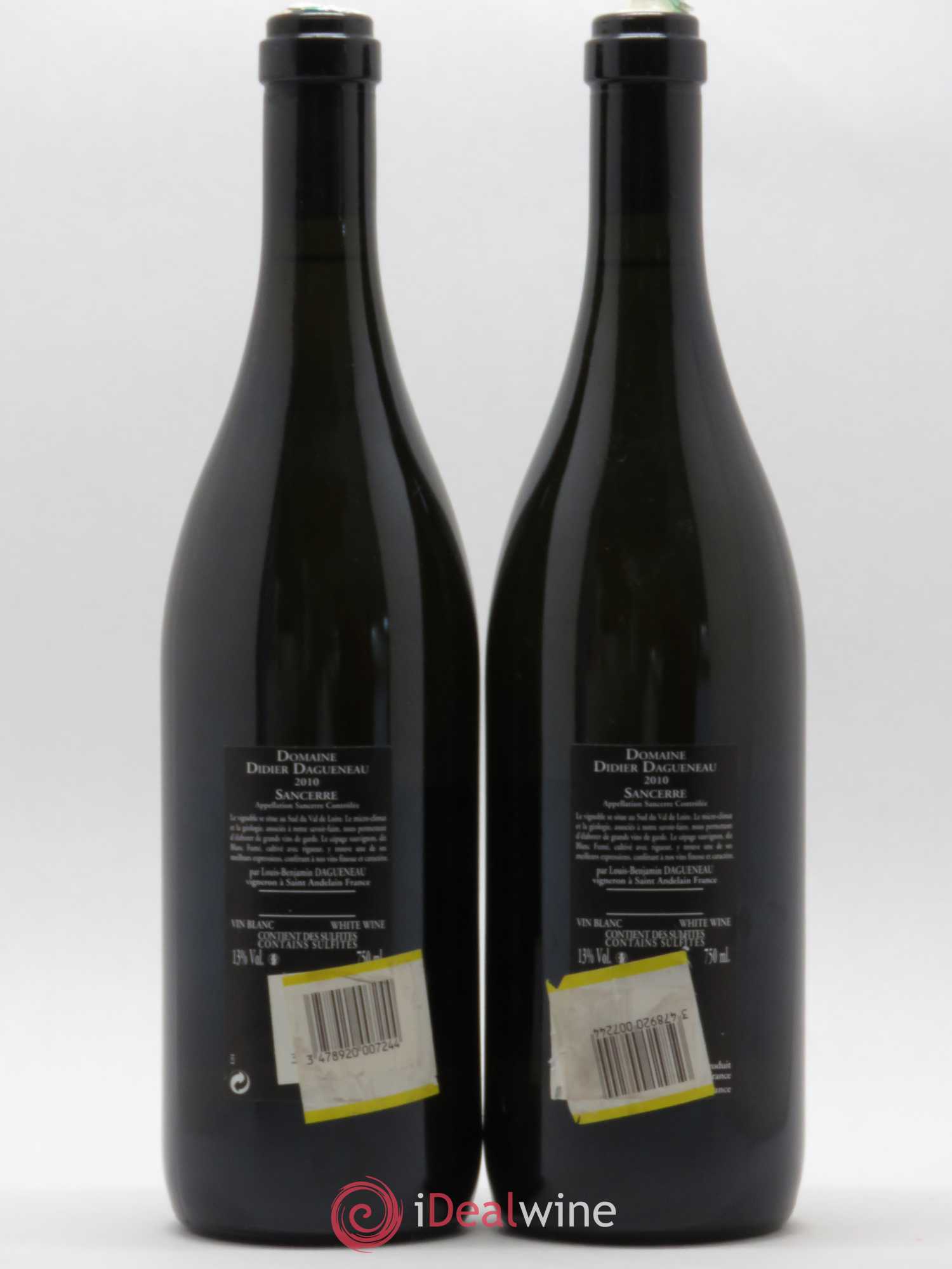 Sancerre Le Mont Damné Chavignol Dagueneau (Domaine Didier - Louis-Benjamin) (sans prix de réserve) 2010 - Lot de 2 bouteilles - 1