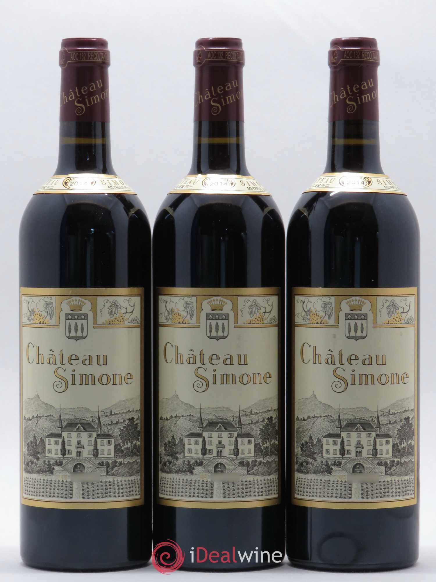 Palette Château Simone Famille Rougier (sans prix de réserve) 2014 - Lot de 3 bouteilles - 0