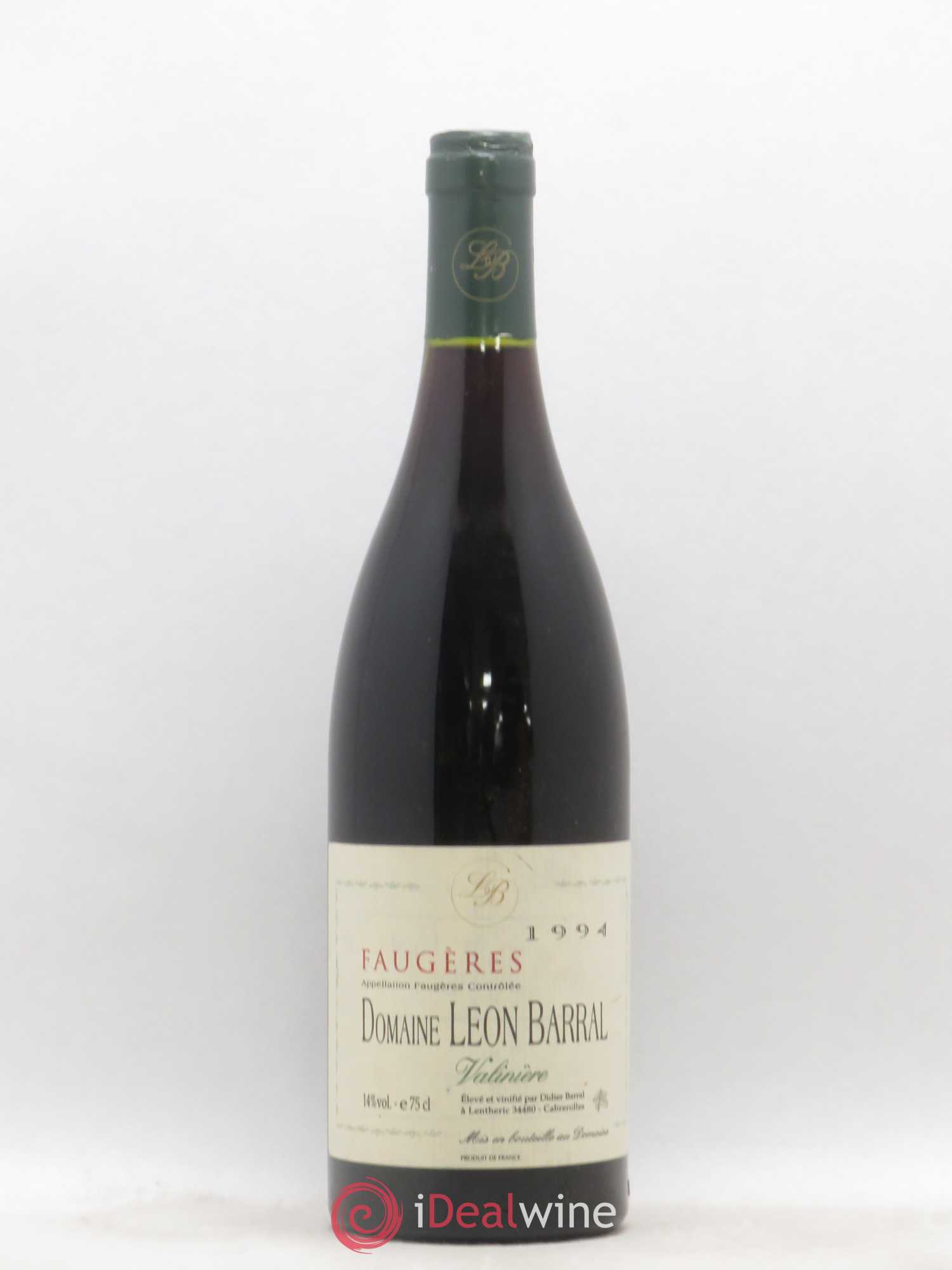 Faugères Valinière Domaine Léon Barral (sans prix de réserve) 1994 - Lot de 1 bouteille - 0