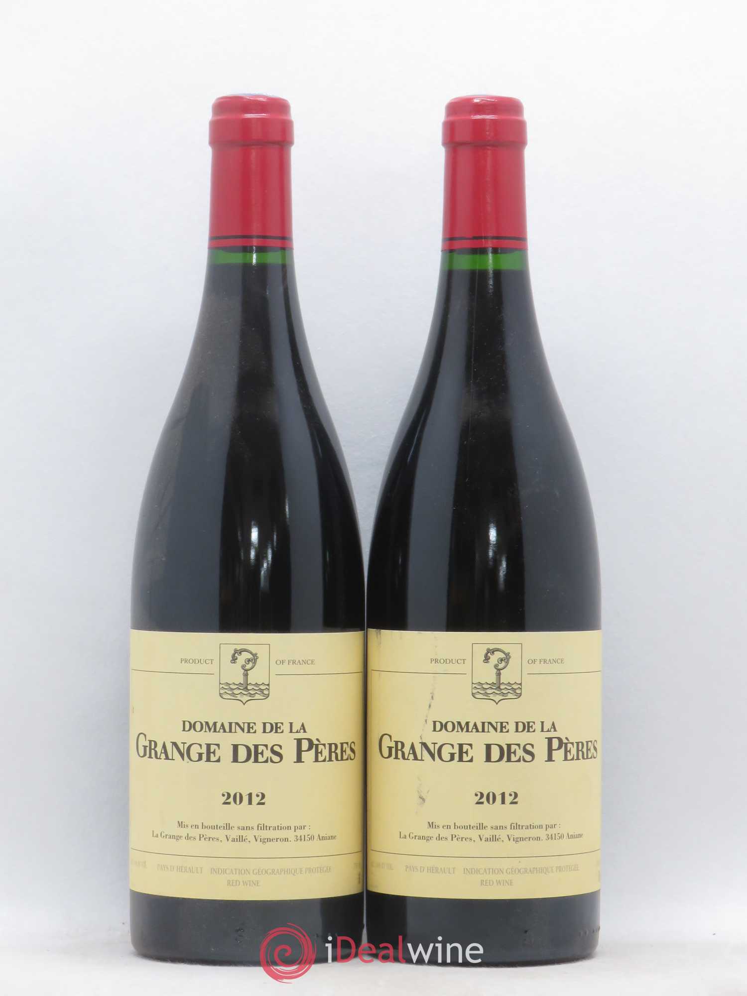 Pays d'Hérault Grange des Pères Laurent Vaillé (sans prix de réserve) 2012 - Lot de 2 bouteilles - 0