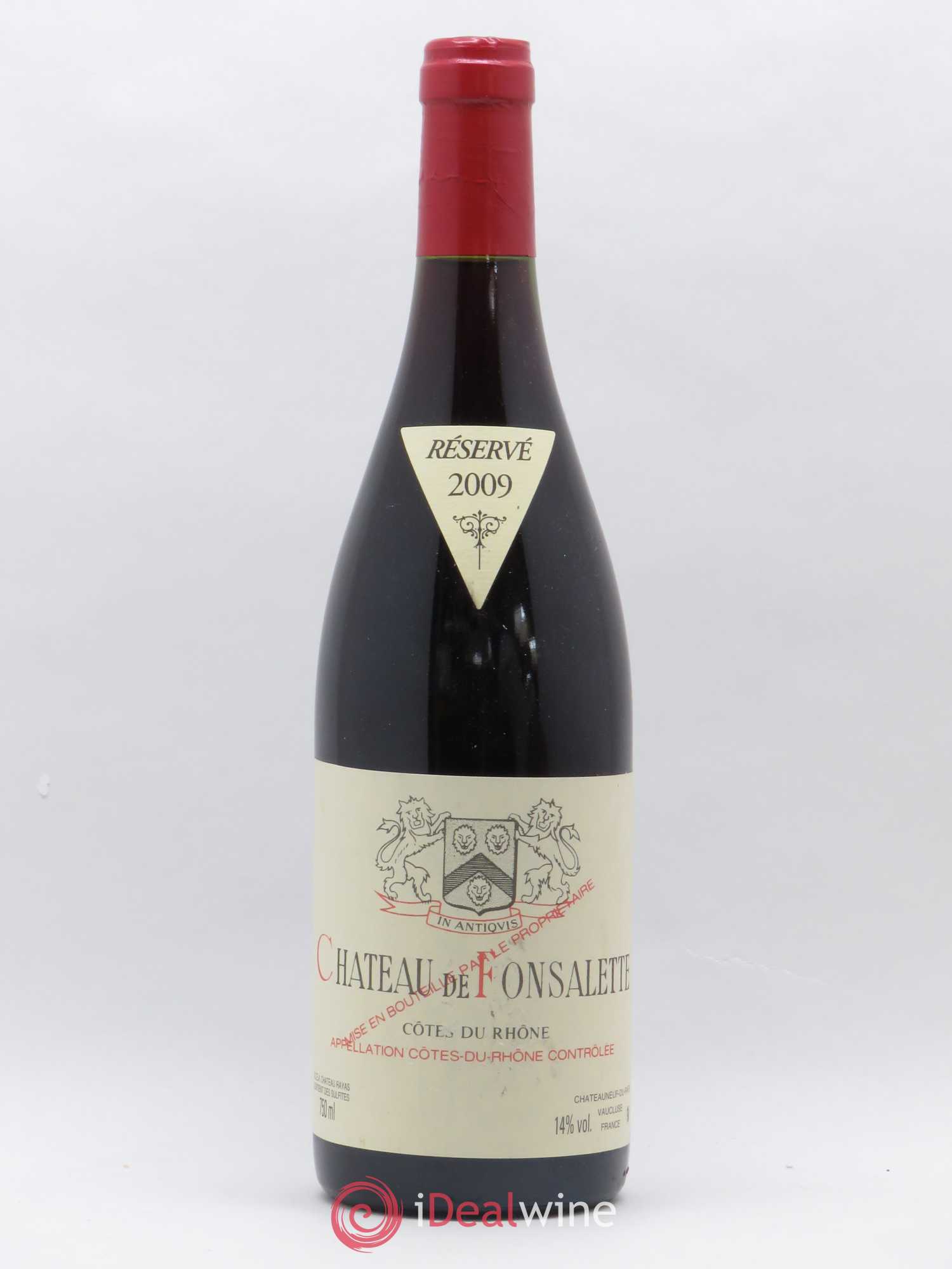 Côtes-du-Rhône Château de Fonsalette Emmanuel Reynaud 2009 - Lot de 1 bouteille - 0