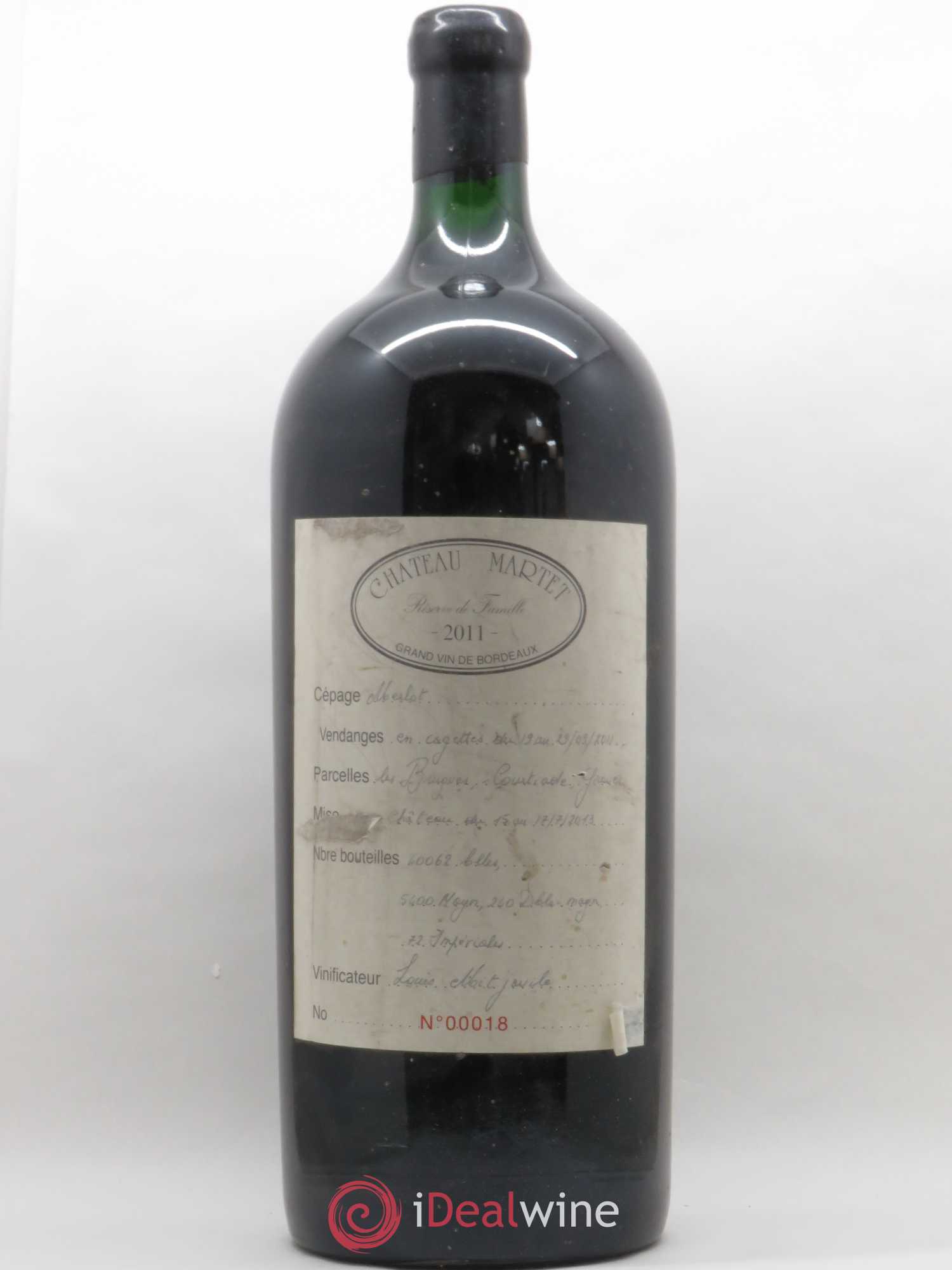 Château Martet 2011 - Lot de 1 impériale - 0