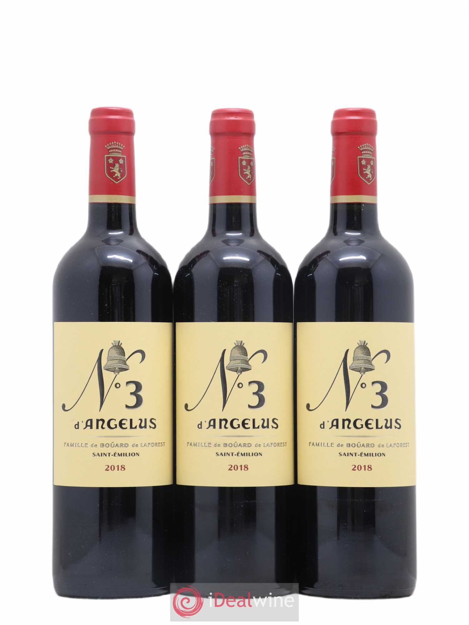 Saint-Émilion Grand Cru Numéro 3 d'Angélus 2018 - Lot of 3 bottles - 0