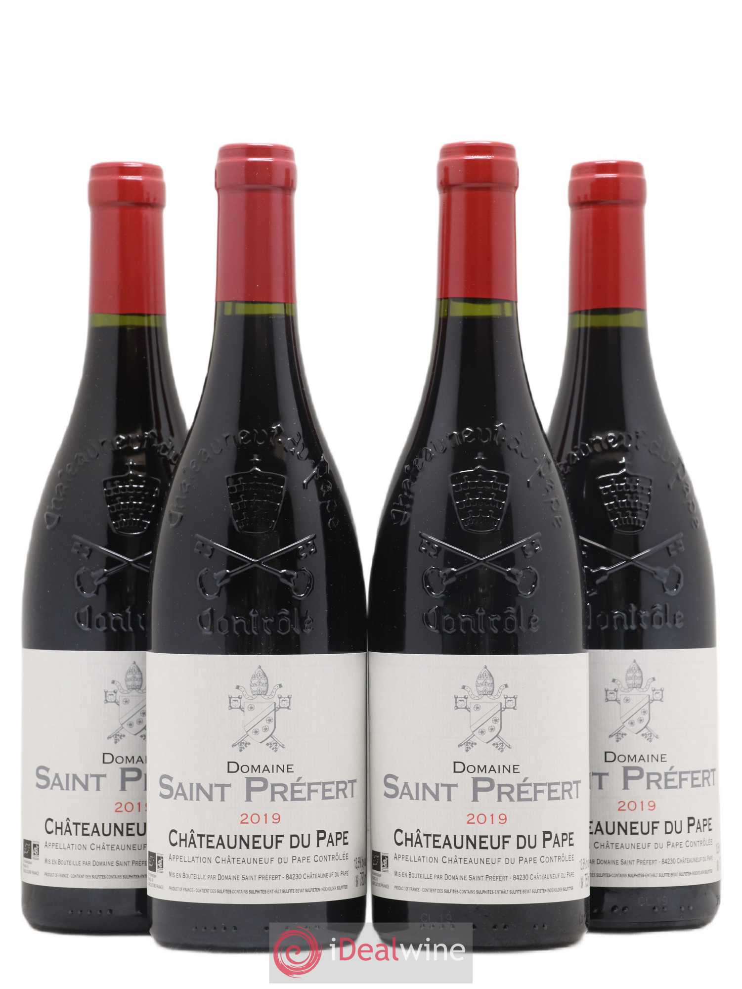Châteauneuf-du-Pape Domaine Saint-Préfert 2019 - Lot de 4 bouteilles - 0