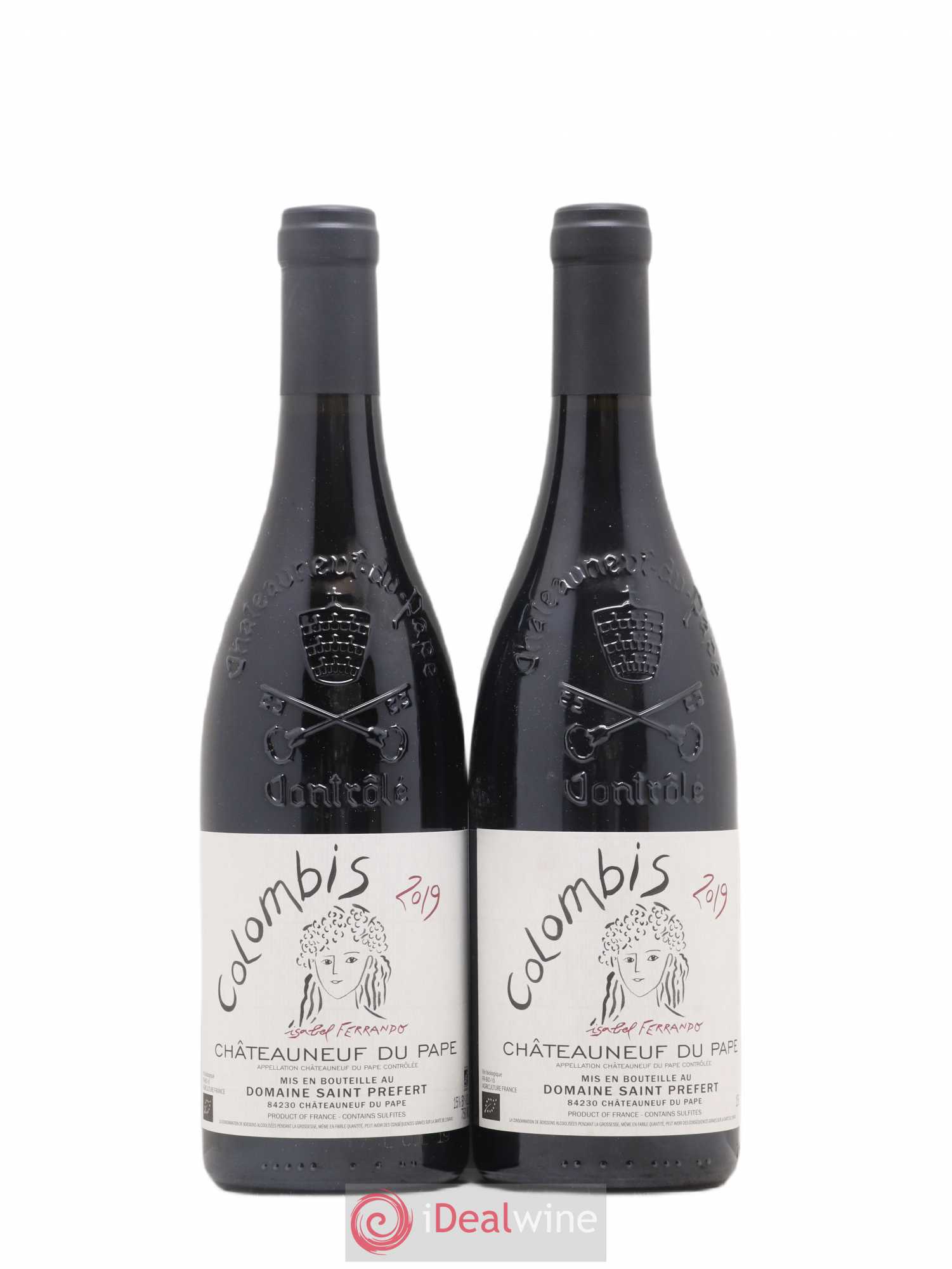 Châteauneuf-du-Pape Colombis Domaine Saint-Préfert 2019 - Lot de 2 bouteilles - 0