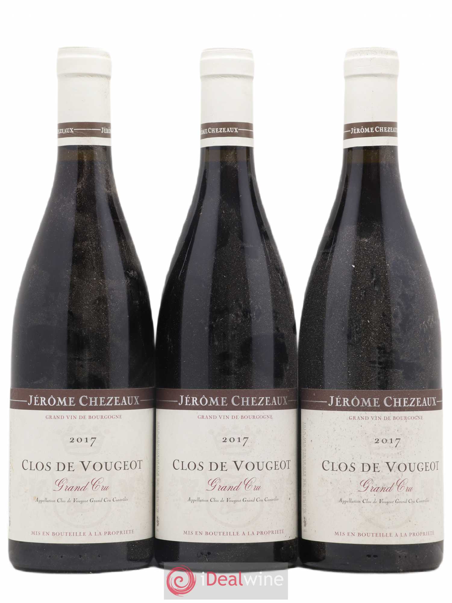Clos de Vougeot Grand Cru Jérôme Chezeau 2017 - Lot de 3 bouteilles - 0