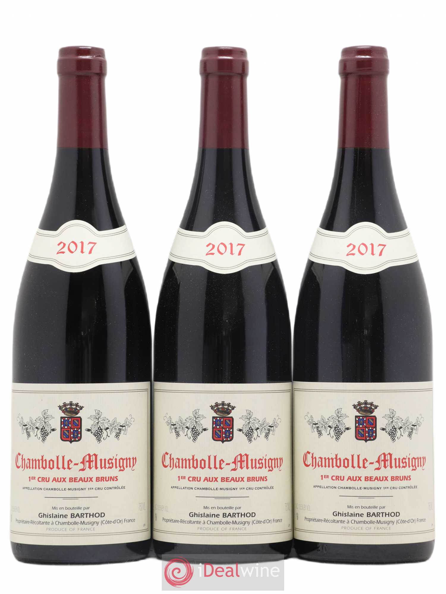 Chambolle-Musigny 1er Cru Aux Beaux Bruns Ghislaine Barthod 2017 - Lot de 3 bouteilles - 0