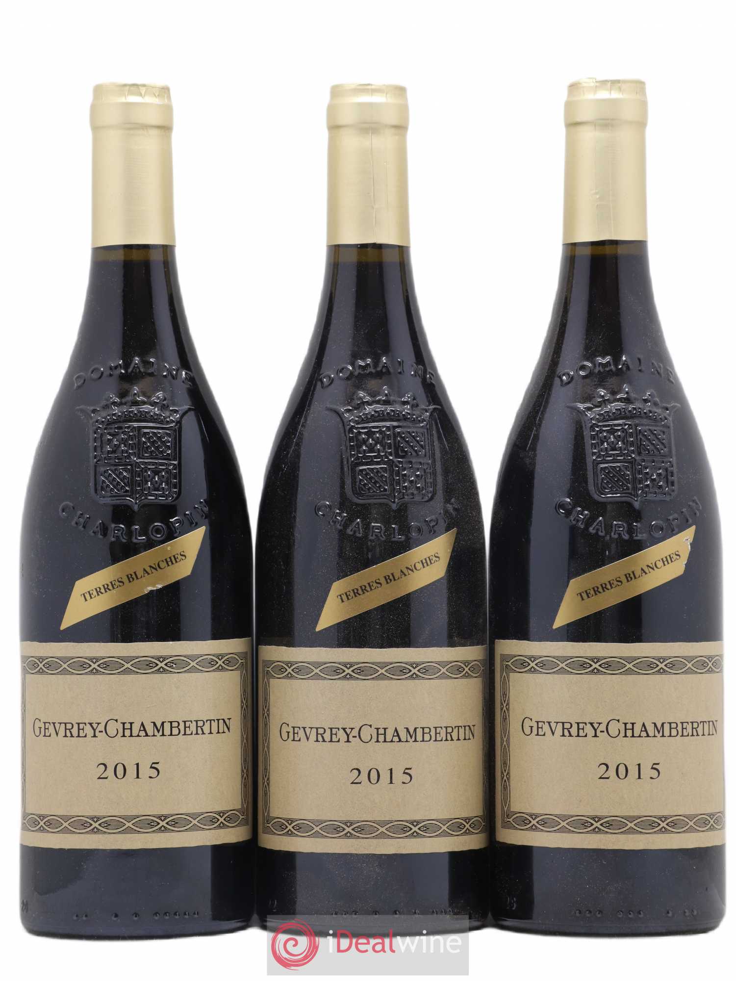 Gevrey-Chambertin Terres Blanches Charlopin 2015 - Lot de 3 bouteilles - 0