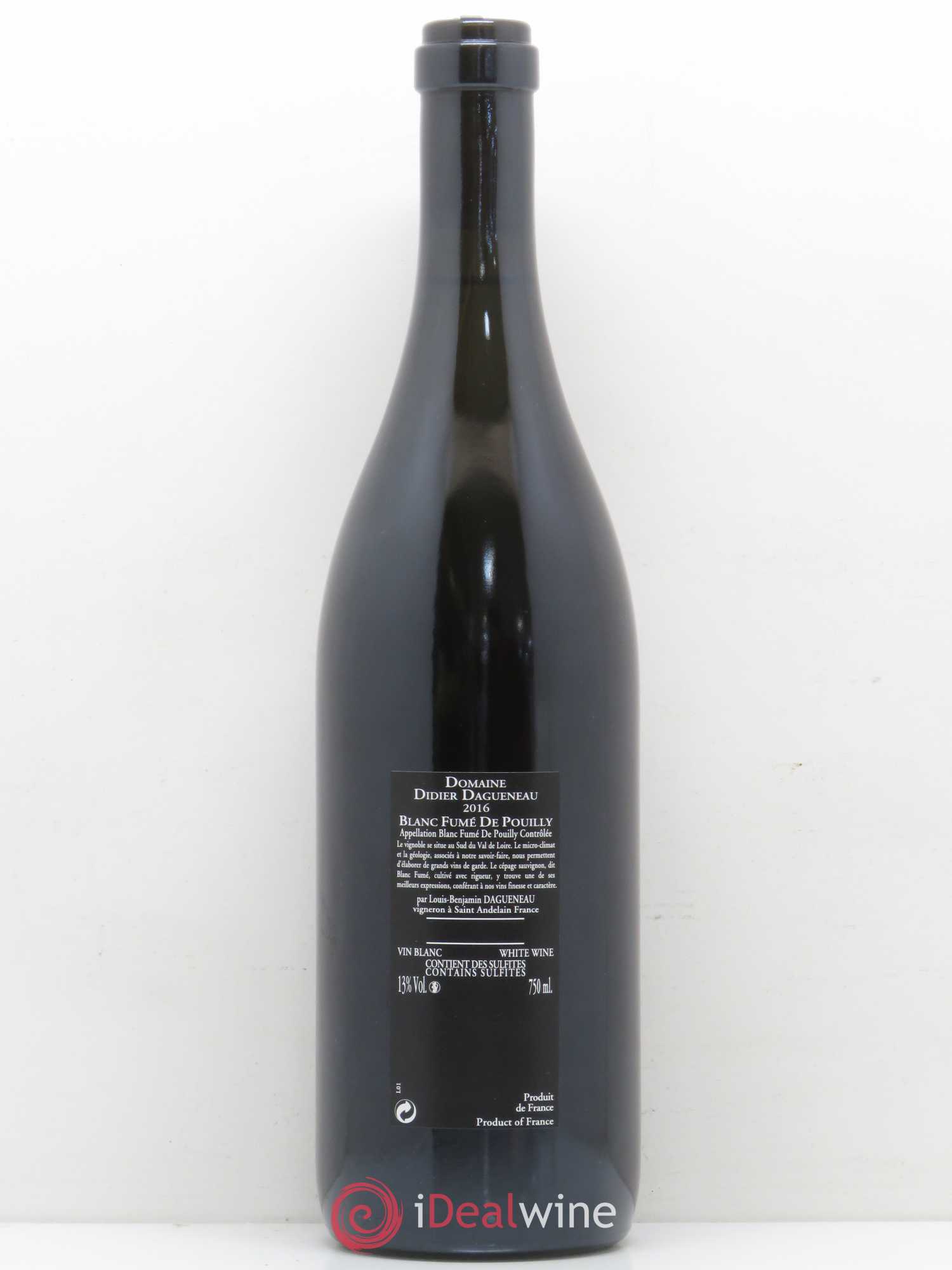 Vin de France (anciennement Pouilly-Fumé) Silex Dagueneau (Domaine Didier - Louis-Benjamin) 2016 - Lot de 1 bouteille - 1