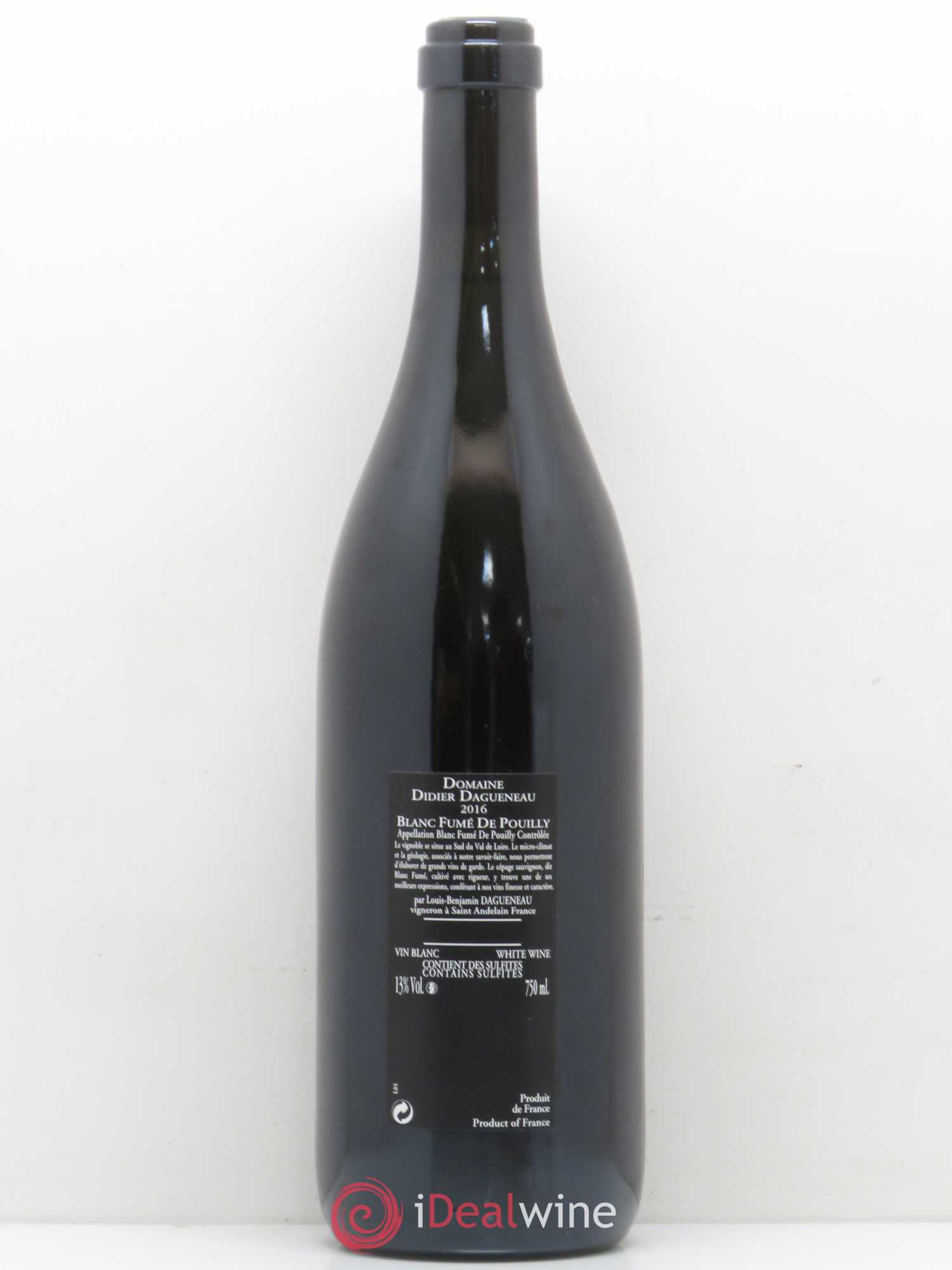Vin de France (anciennement Pouilly-Fumé) Silex Dagueneau (Domaine Didier - Louis-Benjamin) 2016 - Lot de 1 bouteille - 1