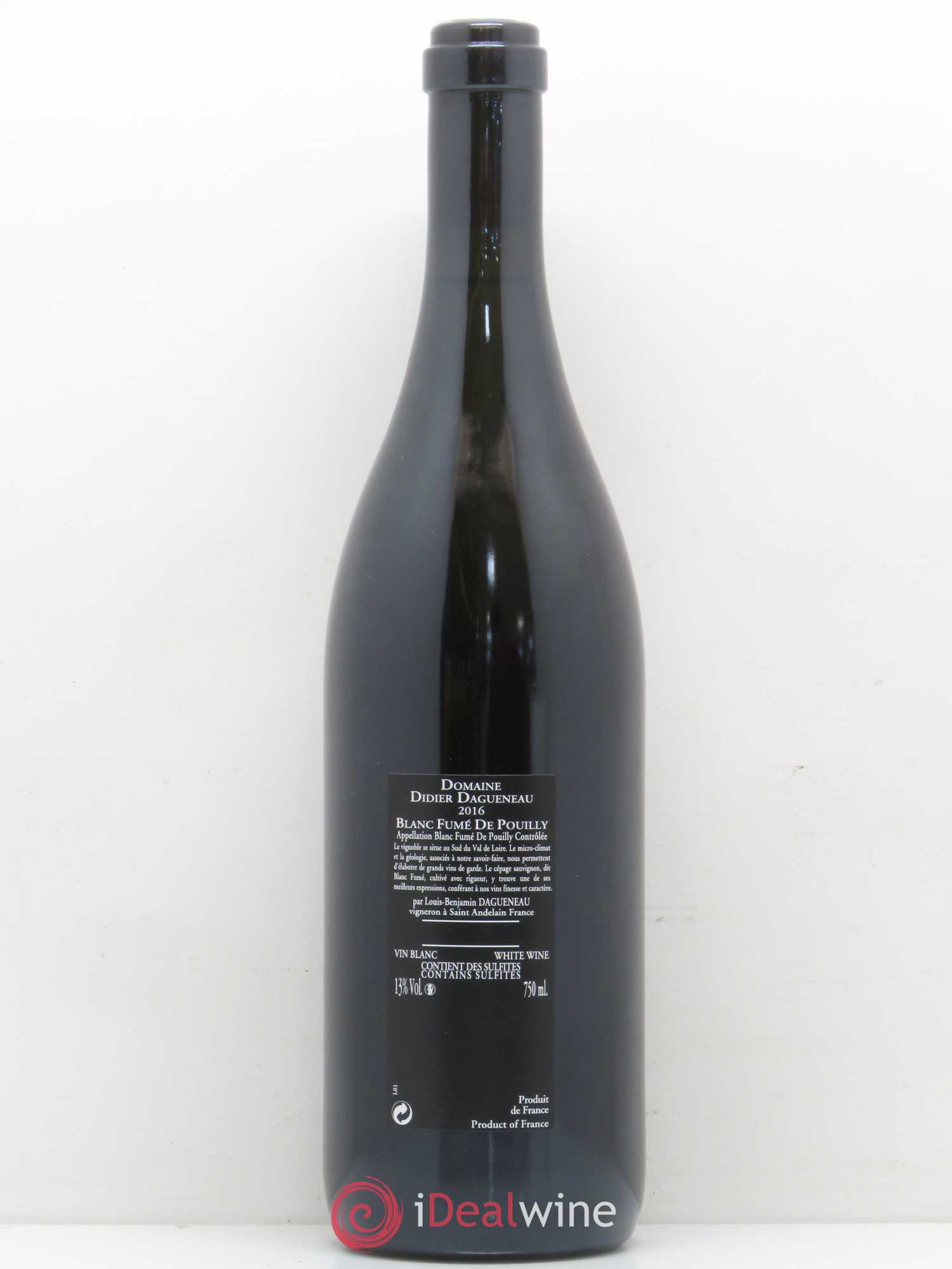 Vin de France (anciennement Pouilly-Fumé) Silex Dagueneau (Domaine Didier - Louis-Benjamin) 2016 - Lot de 1 bouteille - 1