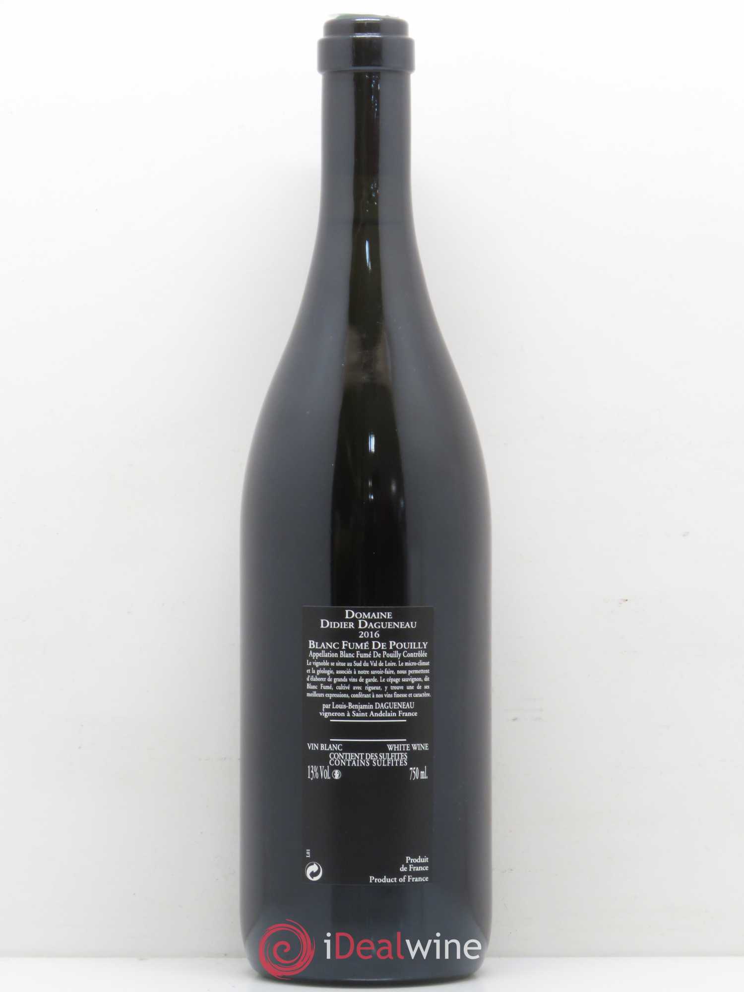 Vin de France (anciennement Pouilly-Fumé) Silex Dagueneau (Domaine Didier - Louis-Benjamin) 2016 - Lot de 1 bouteille - 1