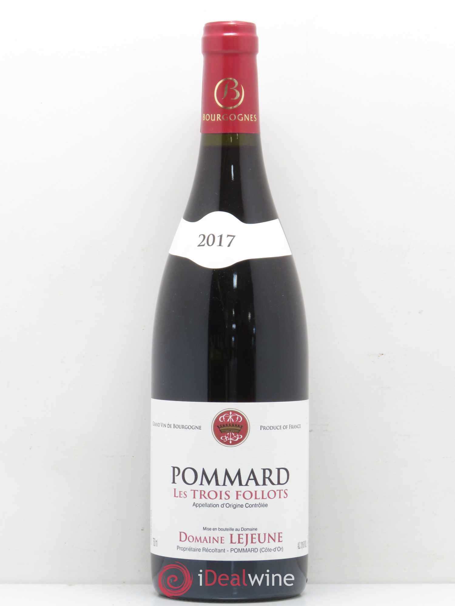 Pommard Les Trois Follots Domaine Lejeune 2017 - Posten von 1 Flasche - 0