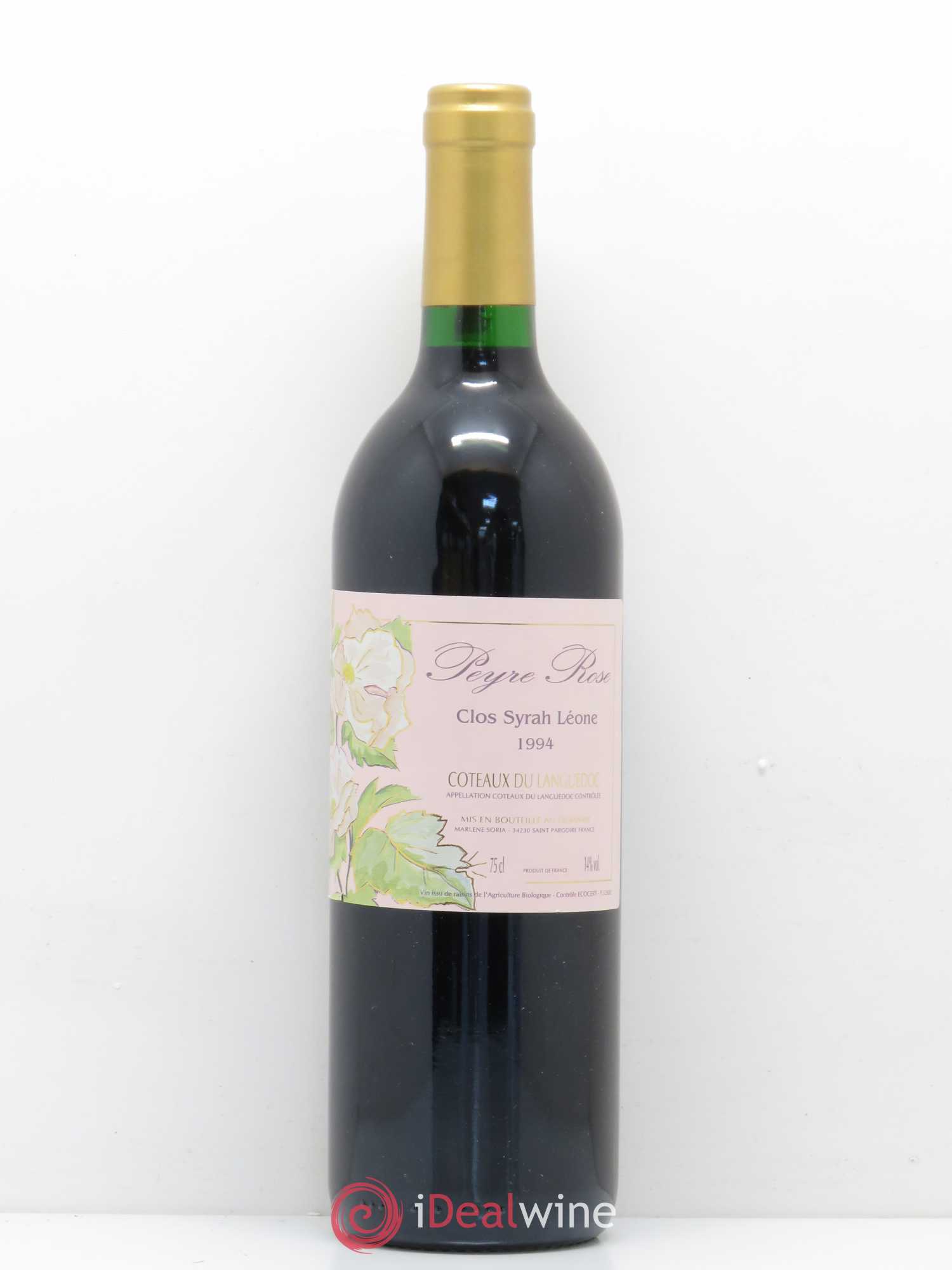 Coteaux du Languedoc Domaine Peyre Rose Belle Léone (anciennement Syrah Léone) Marlène Soria 1994 - Lot de 1 bouteille - 0