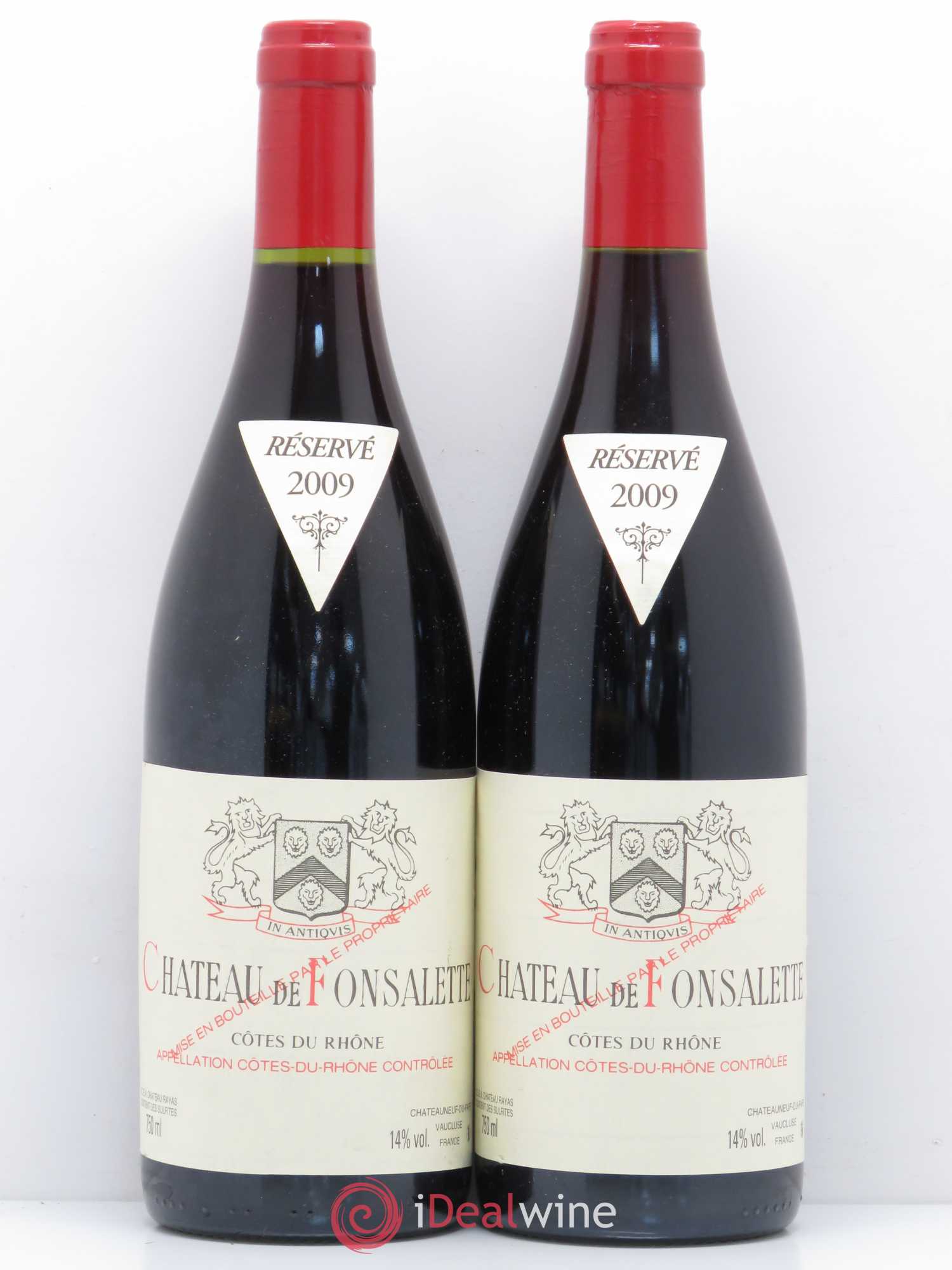 Côtes-du-Rhône Château de Fonsalette Emmanuel Reynaud 2009 - Lot de 2 bouteilles - 0