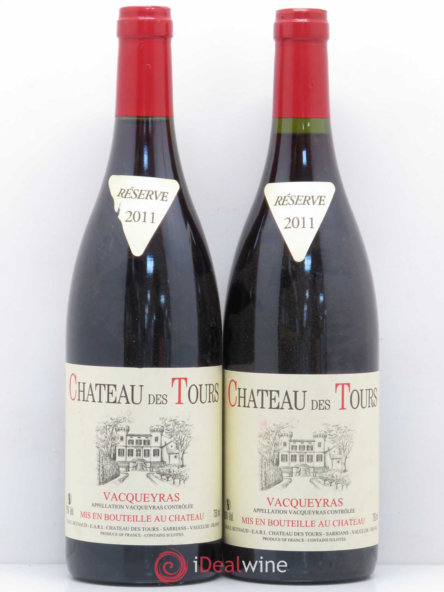 Vacqueyras Château des Tours Emmanuel Reynaud 2011 - Lot de 2 bouteilles - 0