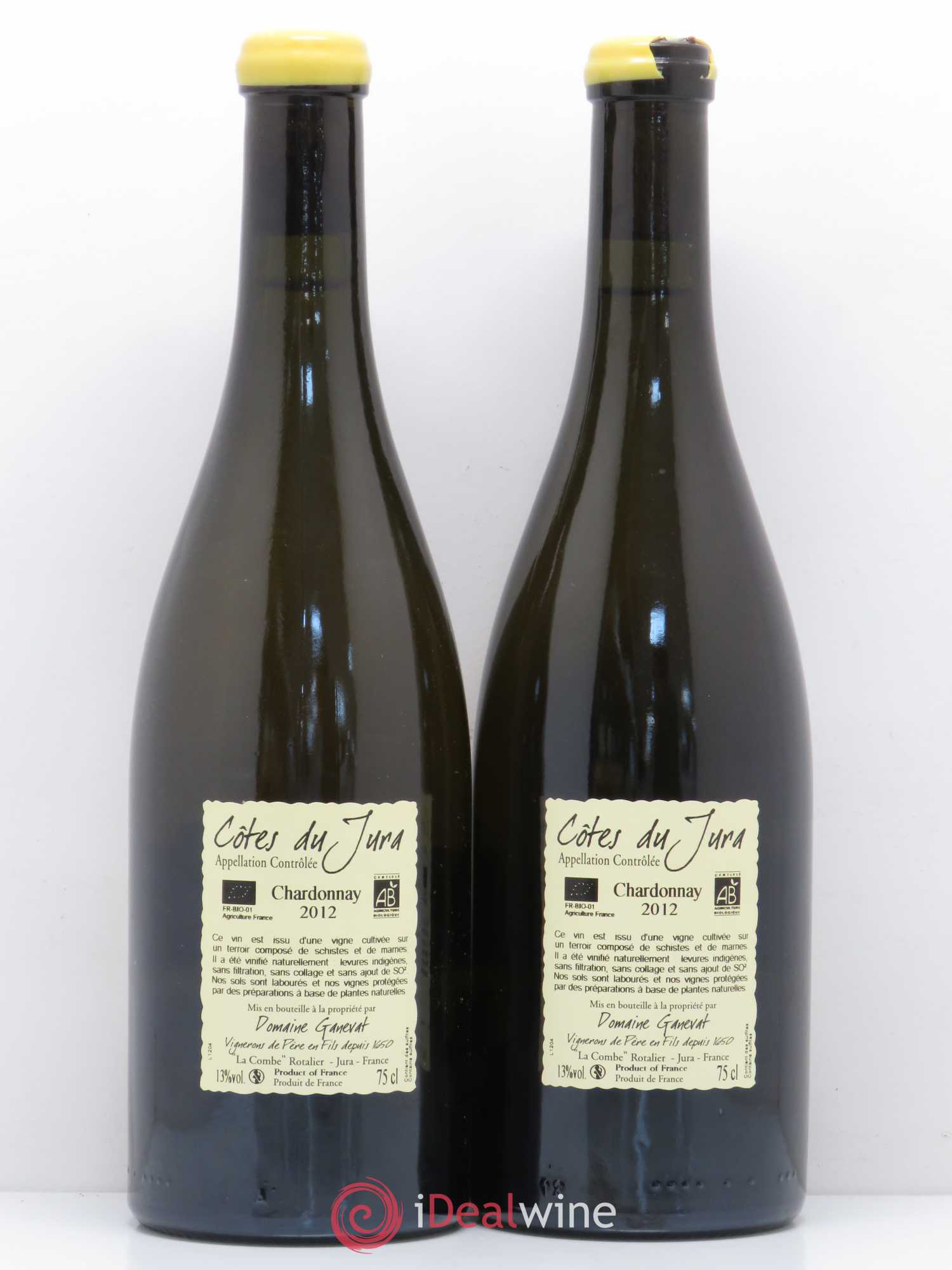 Côtes du Jura Grusse en Billat Jean-François Ganevat (Domaine) (sans prix de réserve) 2012 - Lot de 2 bouteilles - 1