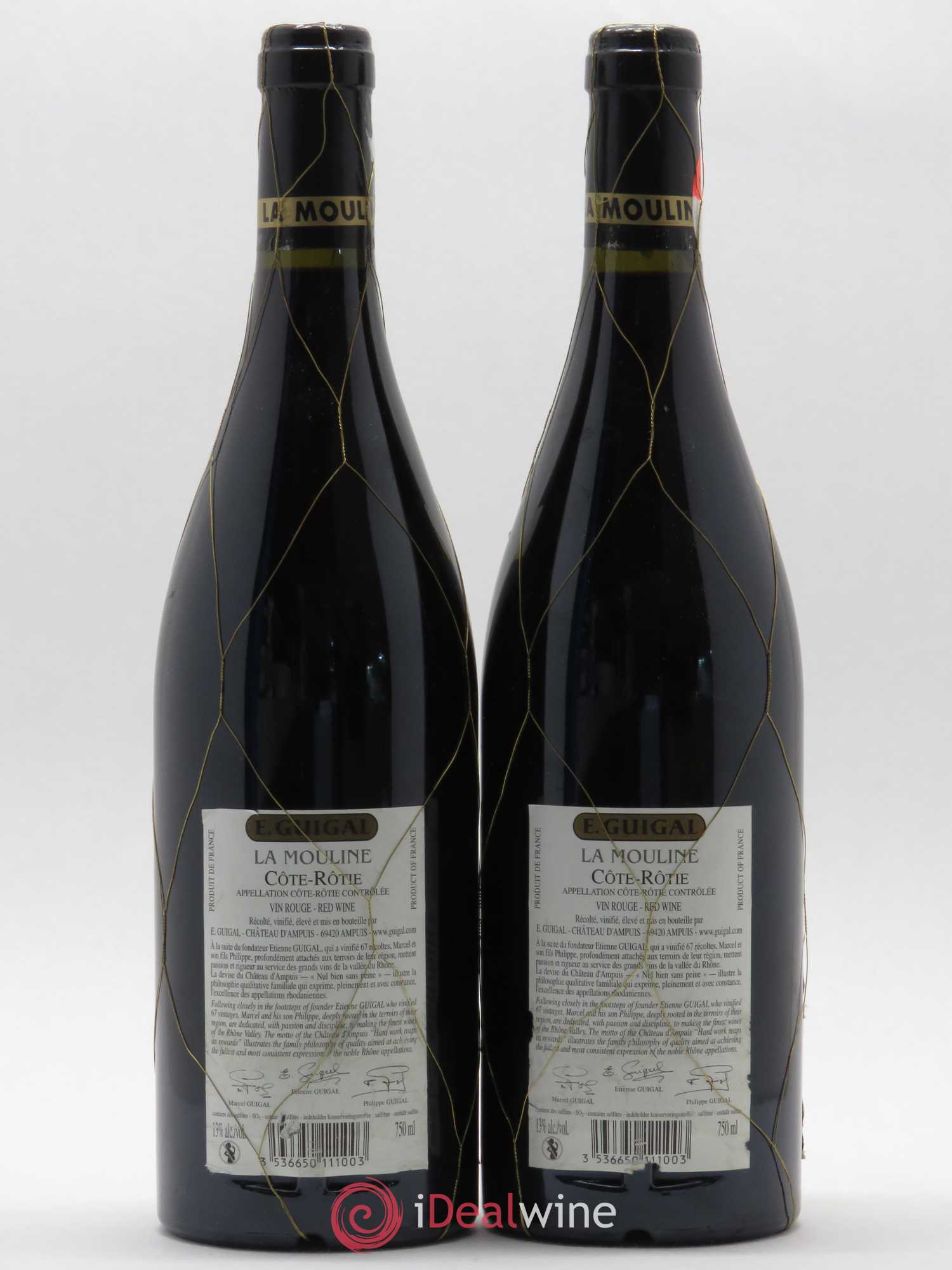 Côte-Rôtie La Mouline Guigal  (sans prix de réserve) 2004 - Lot de 2 bouteilles - 1