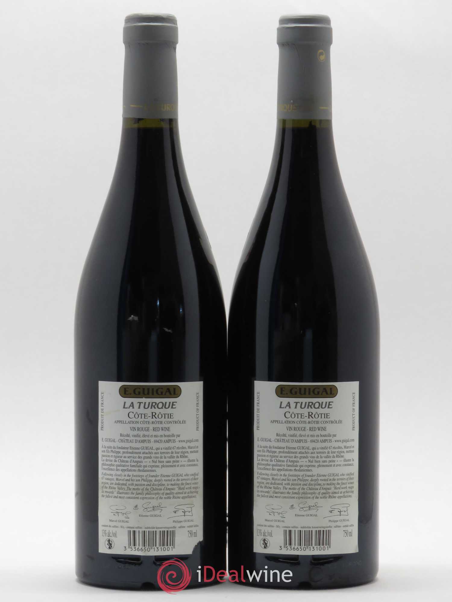 Côte-Rôtie La Turque Guigal 2004 - Lot de 2 bouteilles - 1